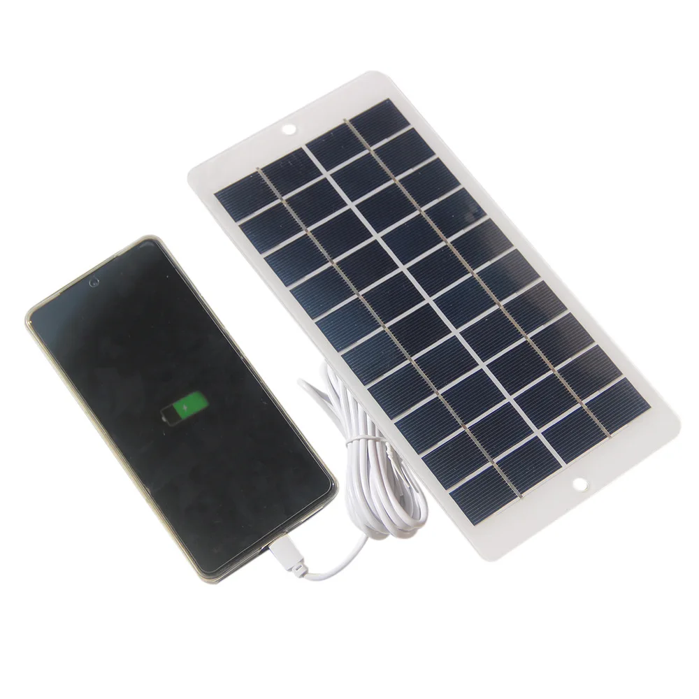 4.5W Solar Panel Charger 5V with Type-C Output for Mobile Phone Outdoor Doorbell Monitoring CCTV Camera Low Power Charging