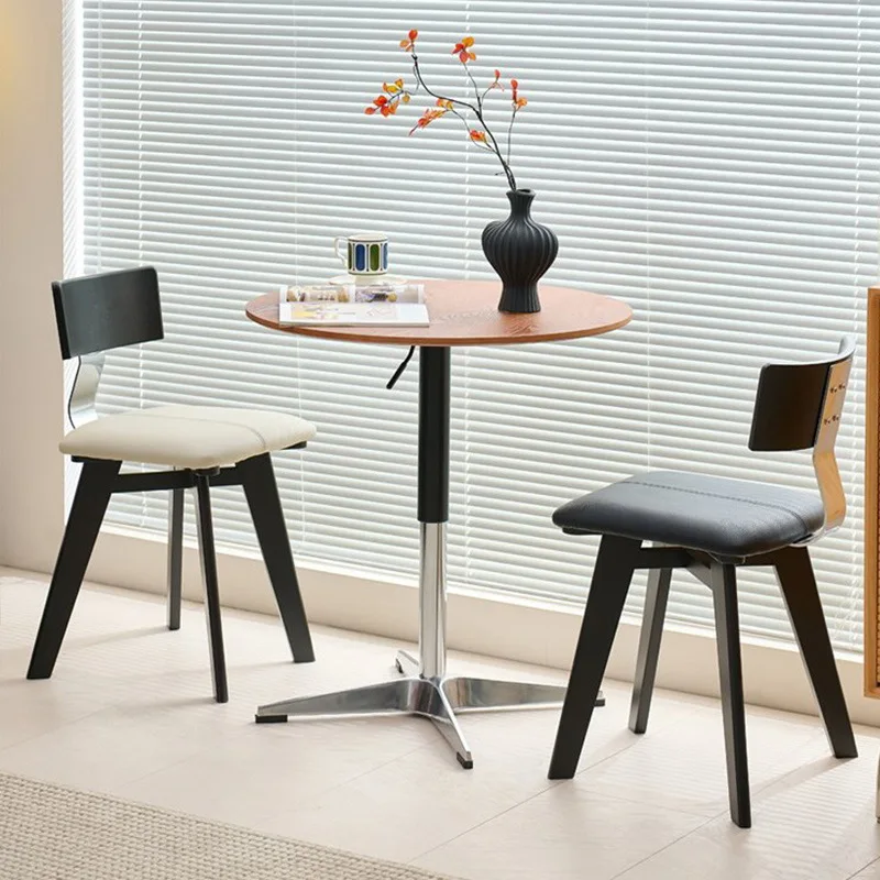 Lifting round table Nordic simple modern round coffee apartment dining table sofa antique storage