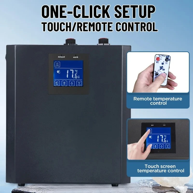 

LG-CY300 1/3HP Remote Control or Touch Screen Ice Bath Tub Cold Plunge Machine Water Chiller Pools External Pump Filter in Stock