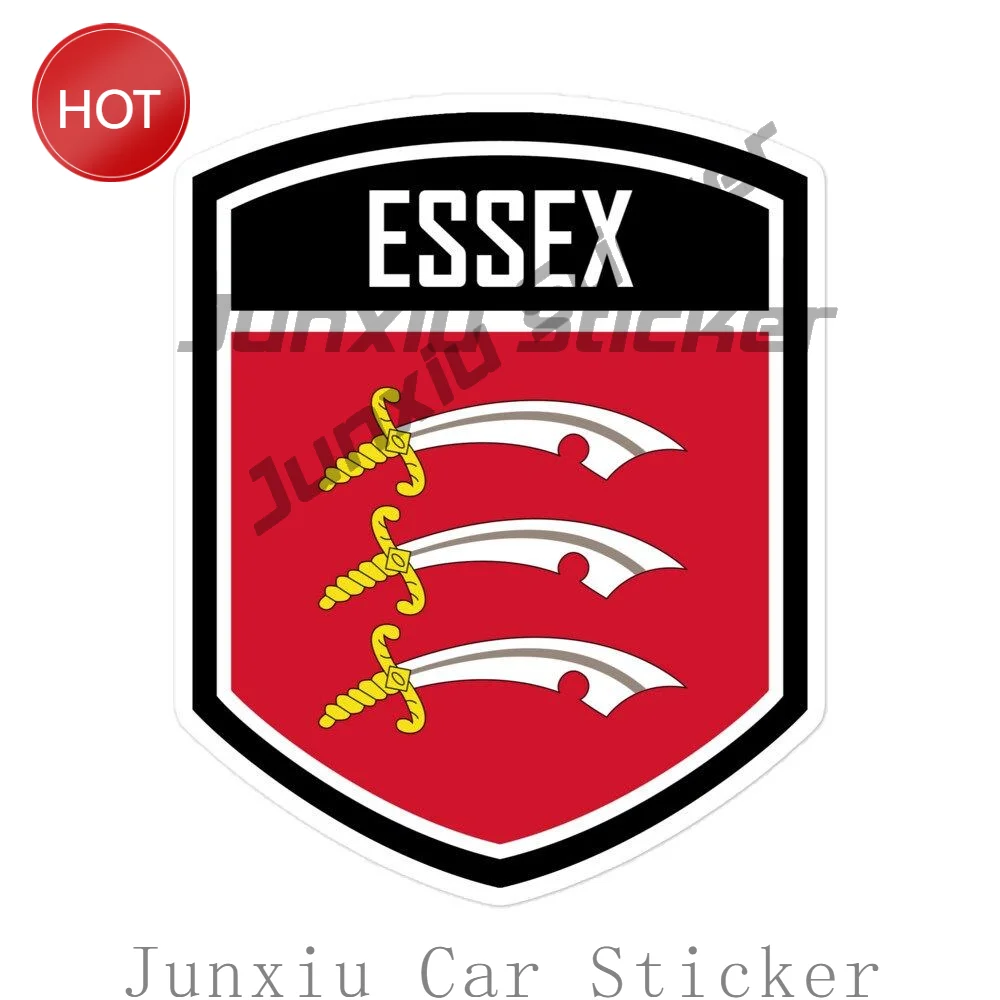 Essex County England Flag Emblem Car Sticker Waterproof Vinyl Decorative Decal For Bumper And Laptop Vehicle Decoration