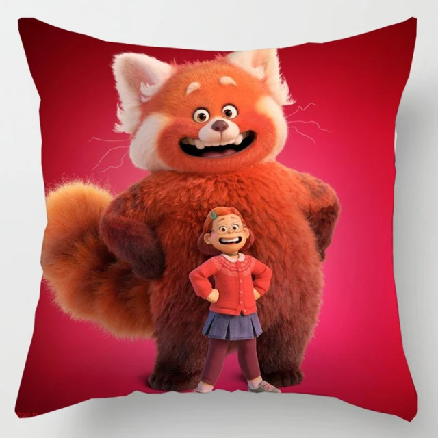 New Disney Pixar Cartoon Anime Turning Red Panda Printed Pillowcase Living Room Sofa Home Decor Pillow Case Cushion Cover Gift