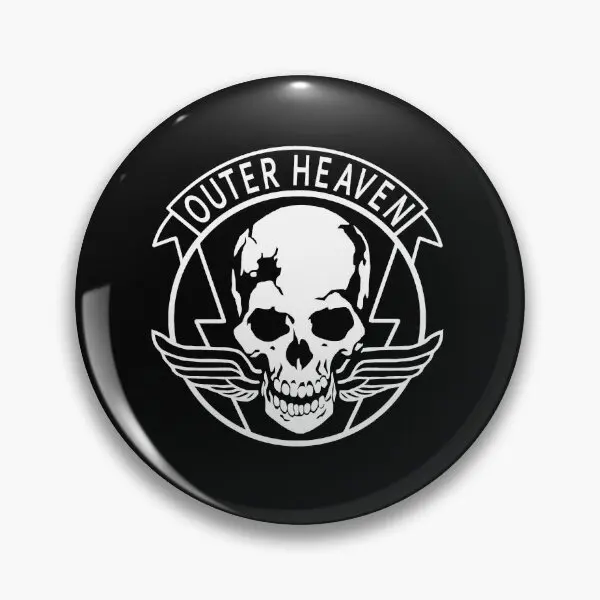 Outer Heaven  Soft Button Pin Lapel Pin Funny Clothes Gift Cartoon Hat Lover Women Fashion Cute Jewelry Metal Creative Brooch