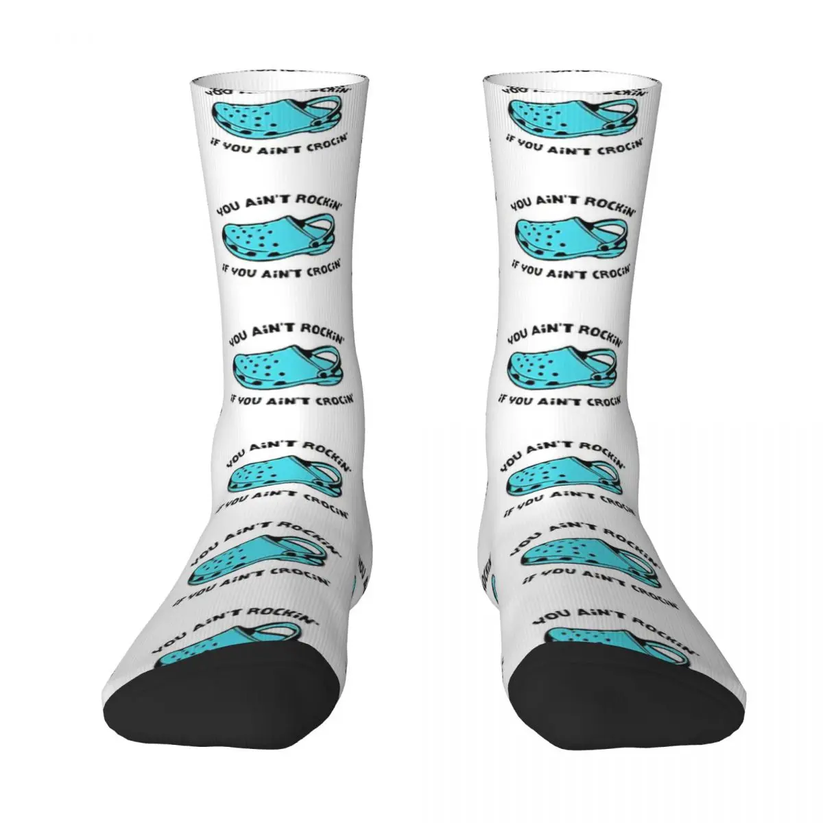 You Aint Rockin If You Aint Crocin Adult Socks Unisex socks,men Socks women Socks