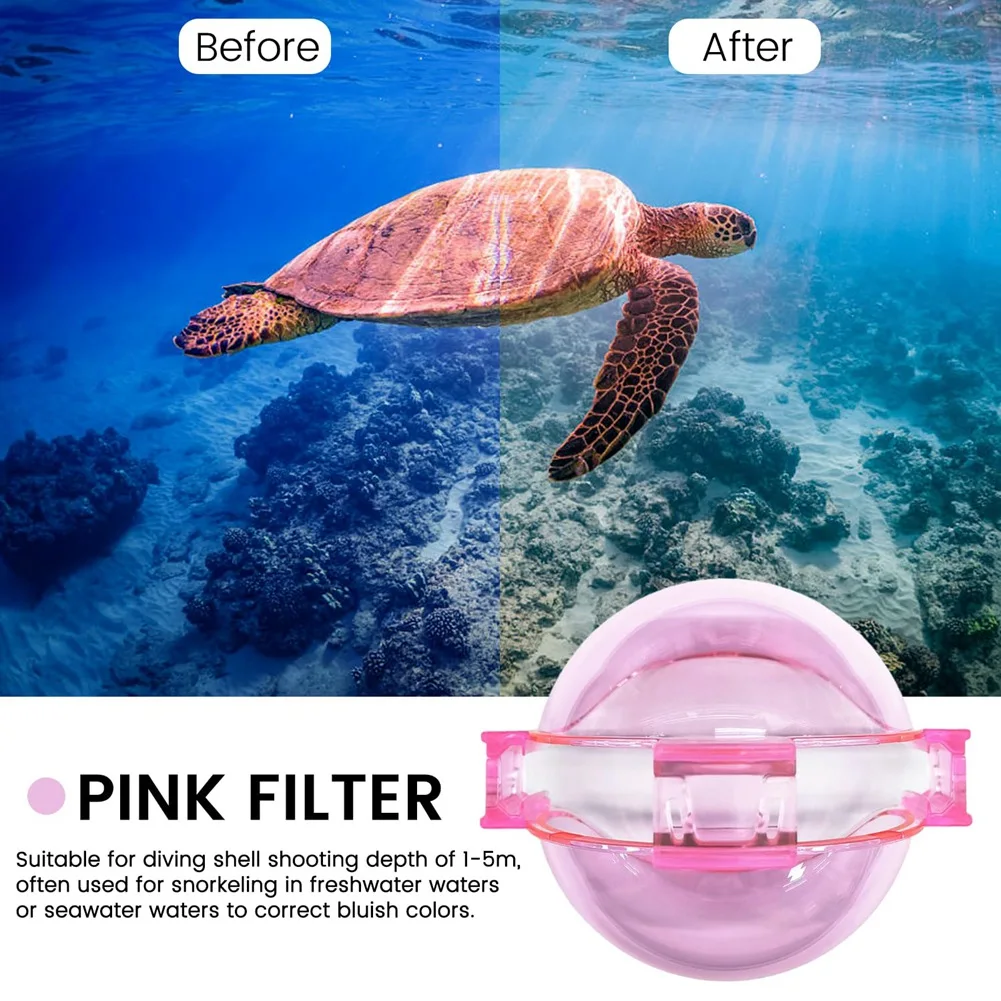 

AD23-Dive Filter For Insta360 X3 Waterproof Case, Red+Pink+Purple Filters Enhances Colors For Underwater Video Photography Durab