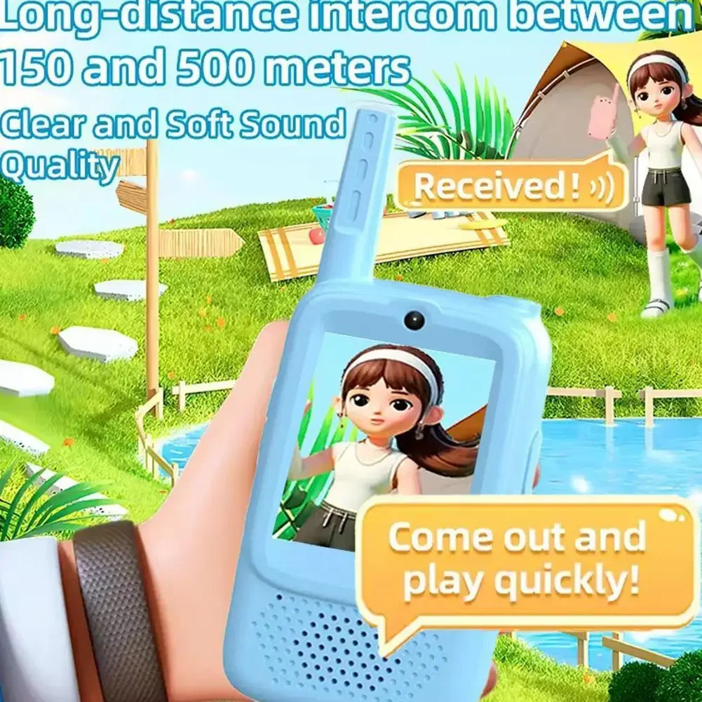 Video Walkie Talkies For Kids,Rechargeable Kids Walkies Talkies,Indoor Outdoor Toys For Game Party Camping Christmas Gift