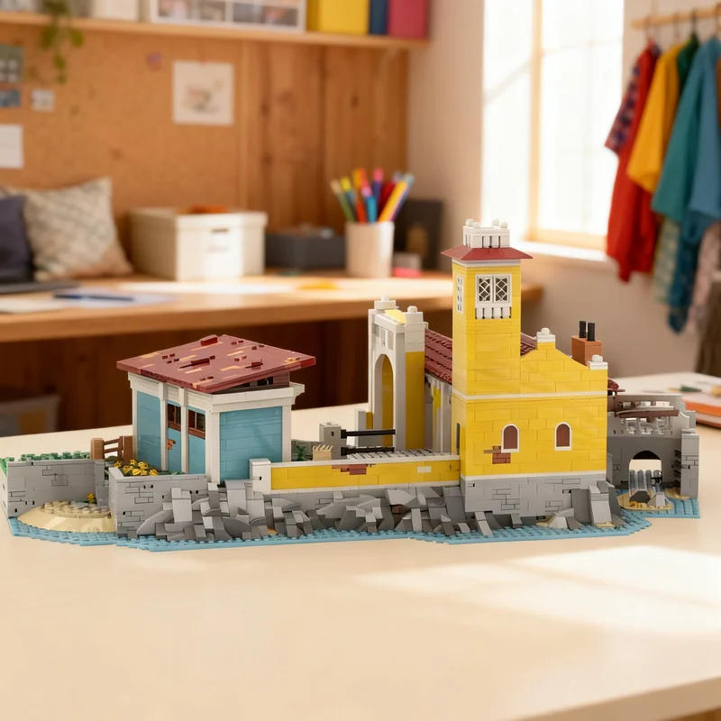 

4860pcs MOC Puerto Santa Maria Livery Stables Pirates Model Building Blocks Toy Gift Creative Display Collectible Desk Premium