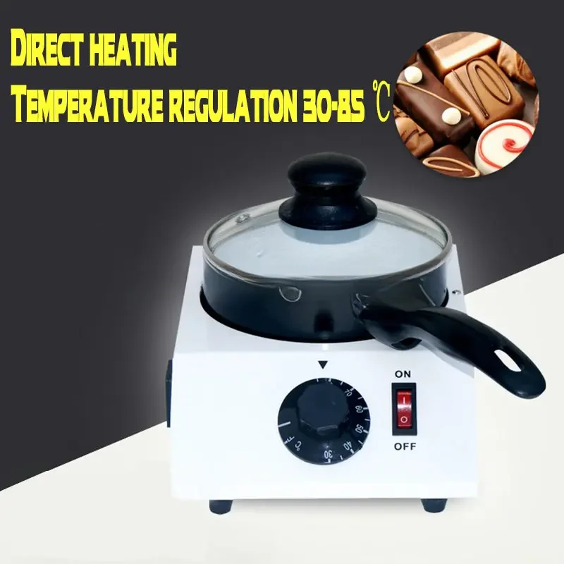 40W Mini Electric Chocolate Melting Machine Single Pot Ceramic Non-Stick Pot Tempering Cylinder Melter Pan 220V