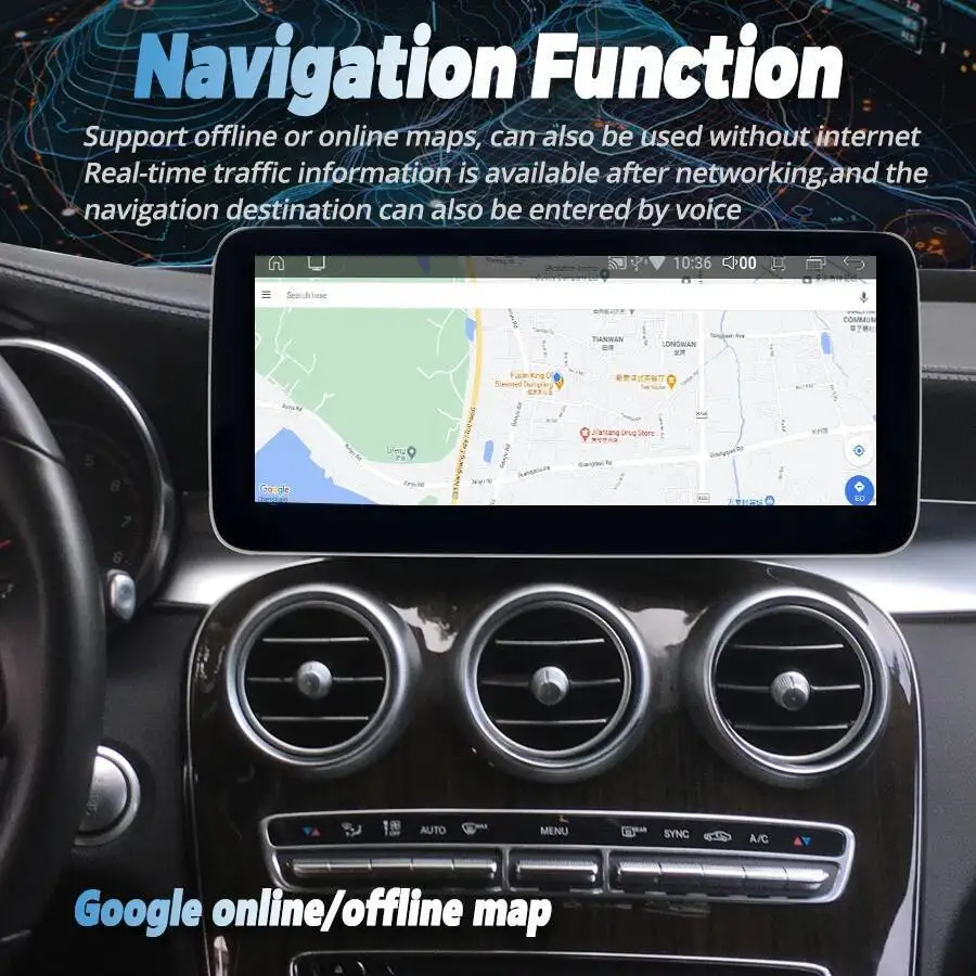 أفضل معالج شاشة أندرويد لبنز C الفئة W205 C180 C200 C220 C300 C350 V W447 GLC X253 Carplay Video Autoradio رئيس وحدة