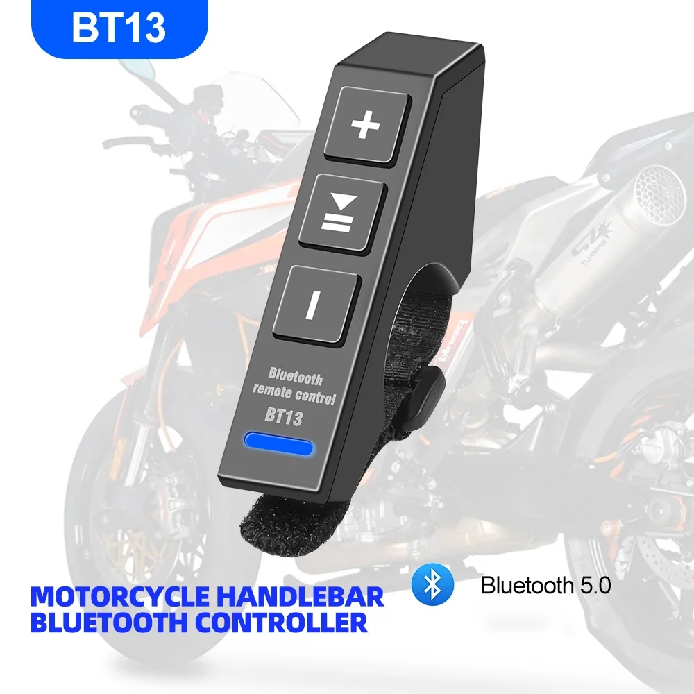 V5.0 Wireless Bluetooth Button Remote Controller for Smart Phone Car Motorcycle Helmet Headset Handlebar Earphone