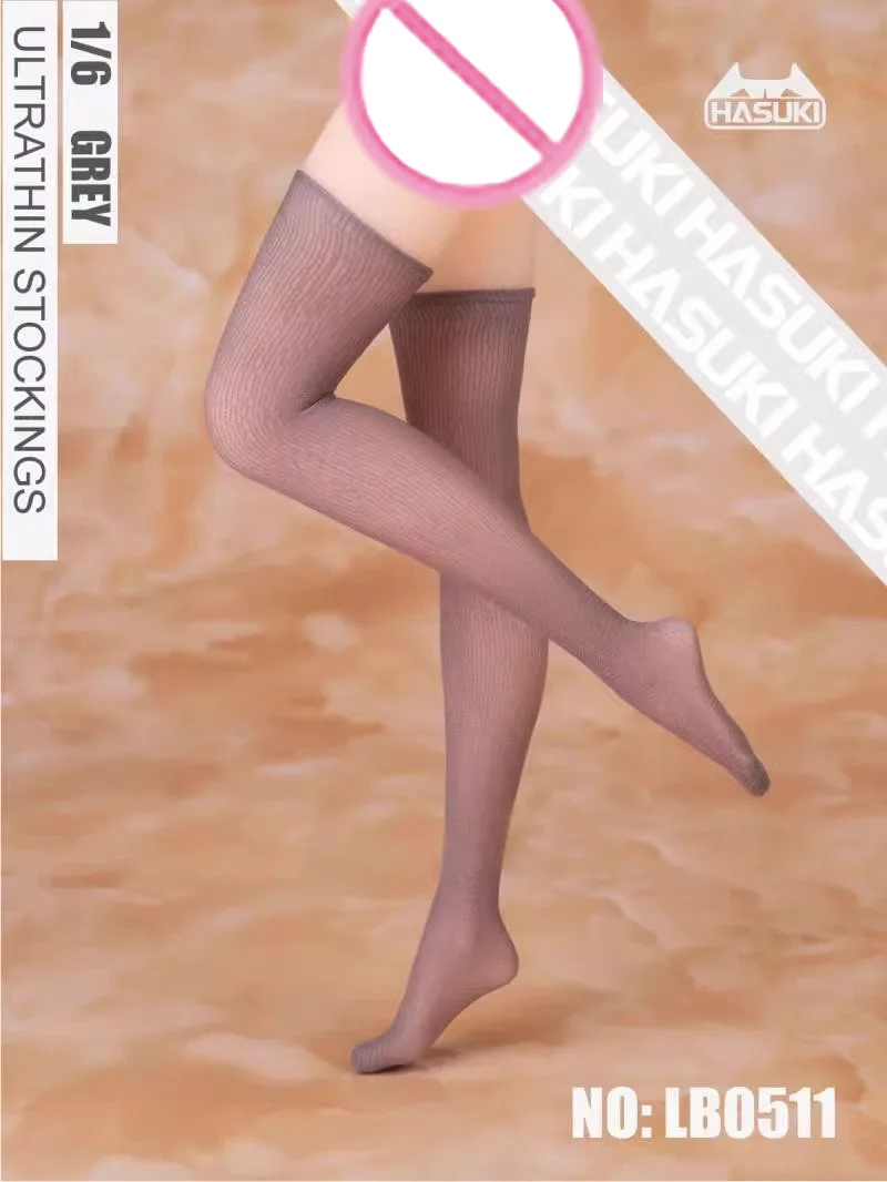 HASUKI LB05 1/6 Female Ultrathin Seamless Straight Tube Stockings Socks Clothes Model Fit 12'' Soldier Action Figure Body Dolls