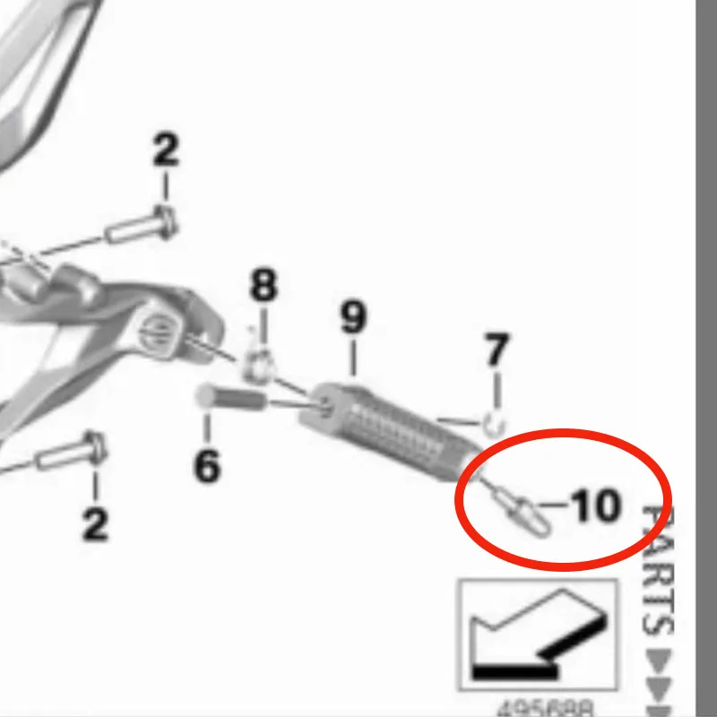 Motorcycle Accessories For BMW R1200RT R1250RT R1250RS R1200R S1000RR S1000XR R NINET K1300S front footrest pedal probe Screws