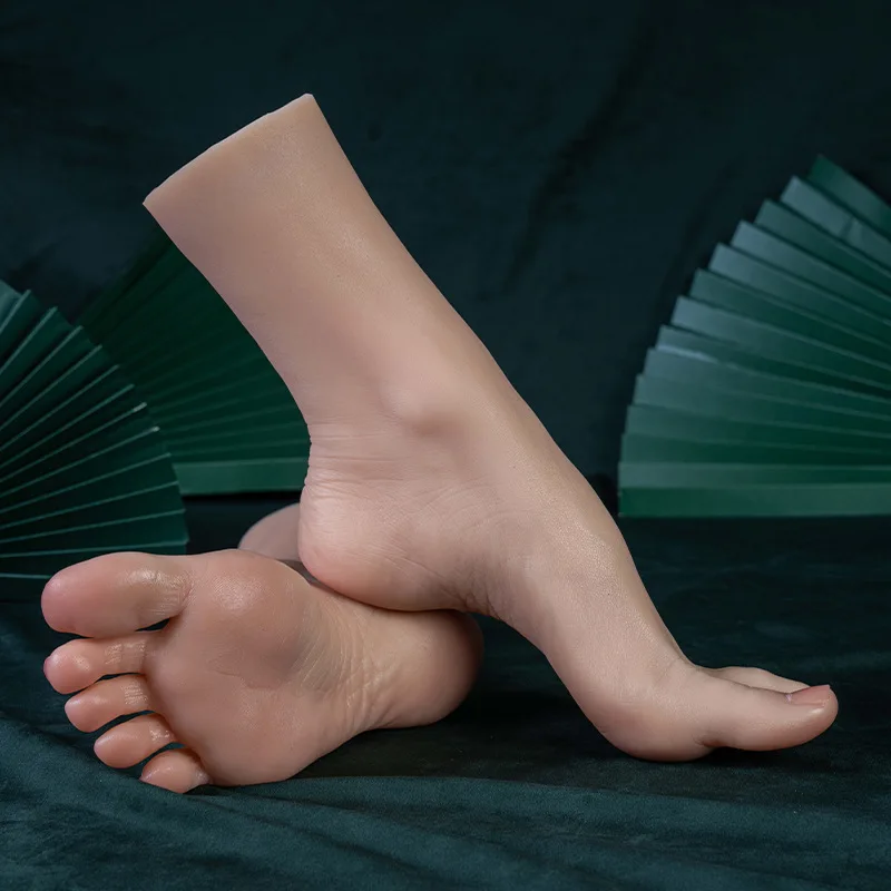 All Bone Sexy Foot Mannequin Model Female Shooting Props Foot Fetish Simulation Liquid Silicone With Bone Tose Bent Soles size40