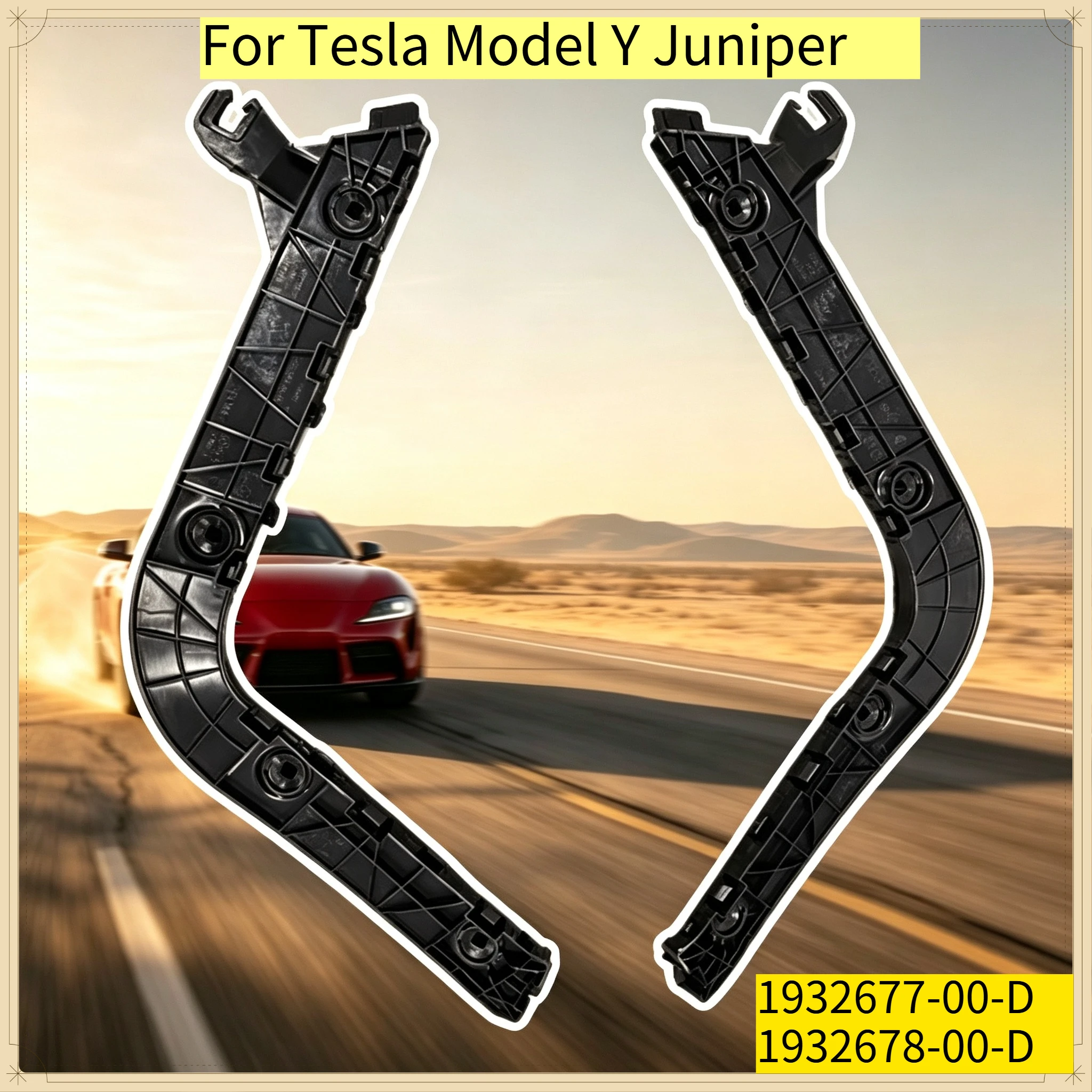 For Tesla Model Y Juniper 2025 Rear Bumper Side Black Bending Bracket 1932677 1932678 Replacement Rear Bar Fixed Bracket