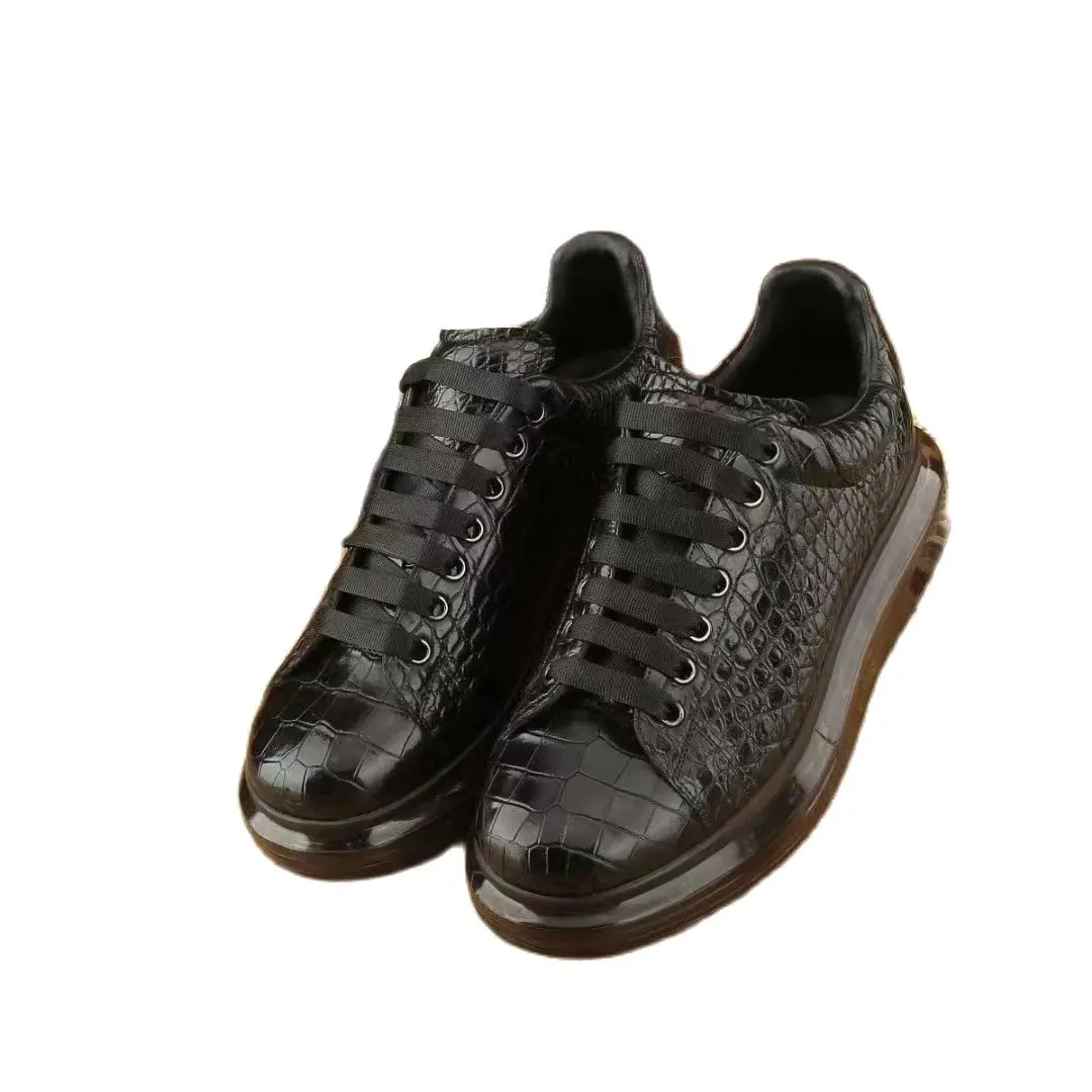 

BATMO 2023 new arrival Fashion crocodile skin causal shoes men,real leather snakers PDD218