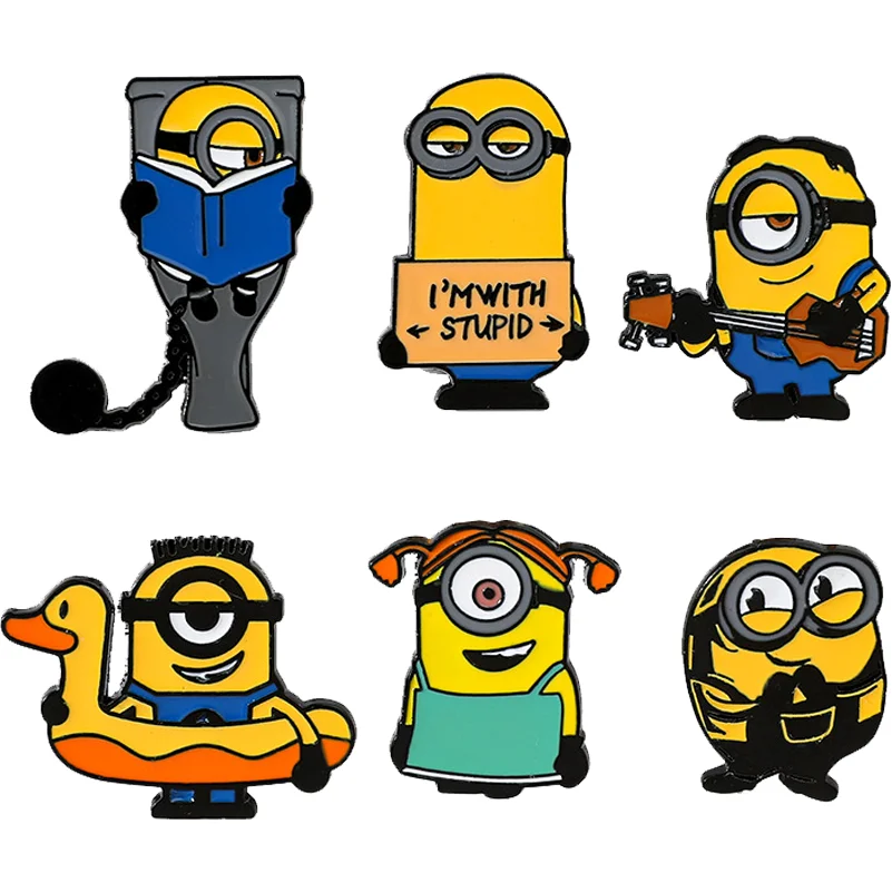 

1 Set Fashion Anime Brooch Cartoon Personality Minions Enamel Pins Badge Brooches Clothes Jewelry Pin Gift for Friends