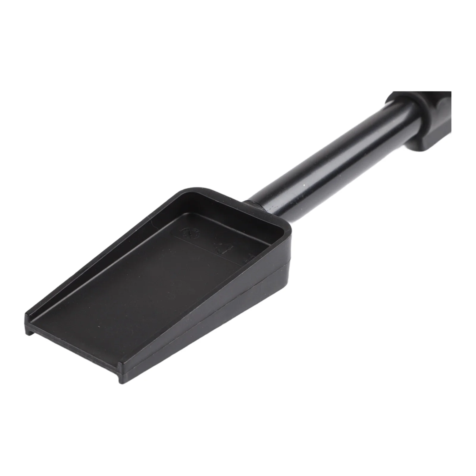 Snow blower chute clearing tool accessory with metal snow shovel and clip for snow thrower maintenance and blockage clearing