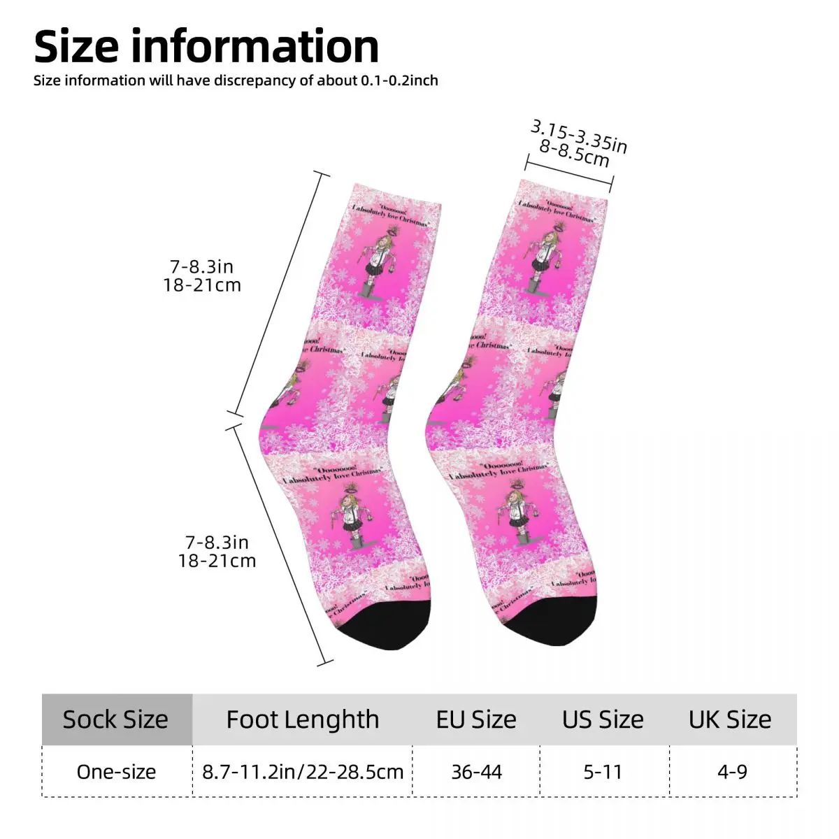 Eloise At Christmas chaussettes Harajuku bas super doux toutes saisons chaussettes longues accessoires pour homme femme cadeau d'anniversaire