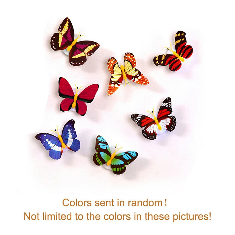 2 4 6 8PCS LED Night Light LED Butterfly Lamp Kids Room Colorful LED Wall Lamp Bedroom Decoration Lighting Nightlight Cute Light