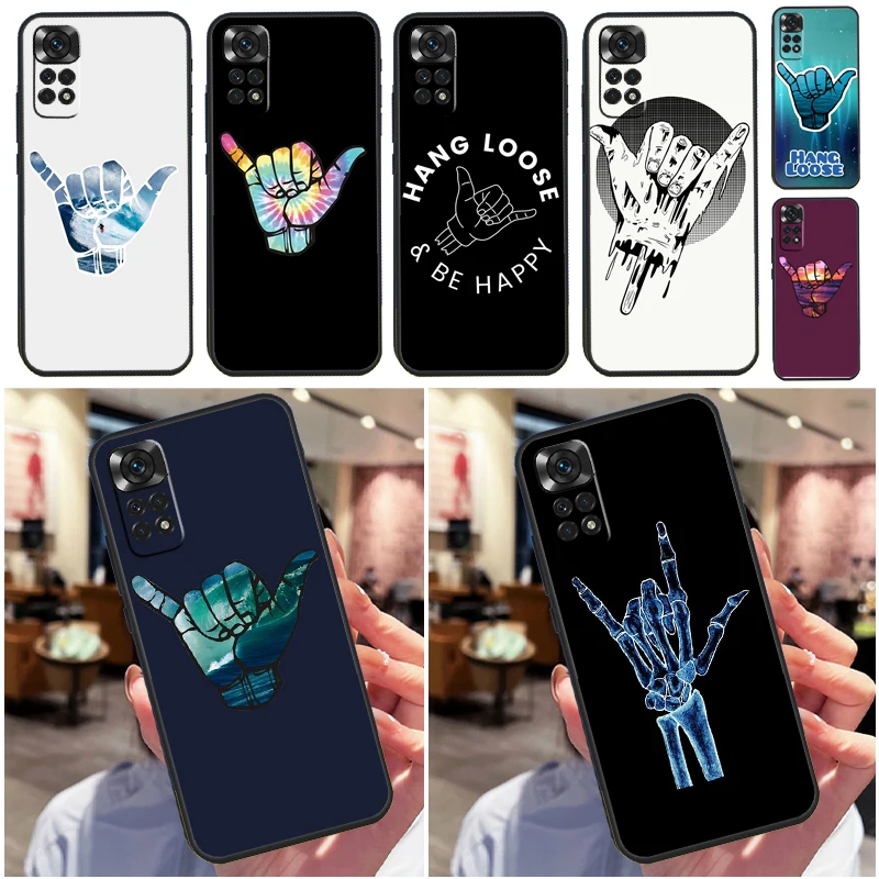 Surfer Surf Hang Loose Case For Xiaomi Redmi Note 10 11 Pro 9 8 12 Pro Note 9S 8T 10S 11S 10C 12C 9C 9T 10A Funda