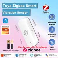 Tuya Zigbee Smart Vibration Sensor Detection Shock Alarm Smart Life APP Notification Real-Time History Record Smart Home
