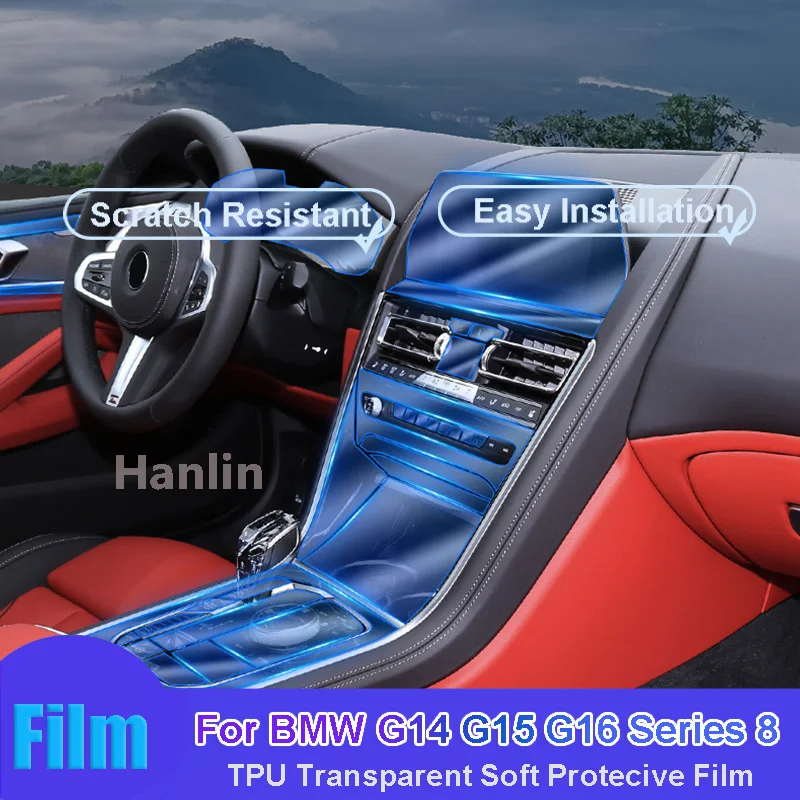 

For BMW G14 G15 G16 Series 8(2019-2021) Car Interior Center Console TPU Protective Anti-scratch Repair Film Car Sticker