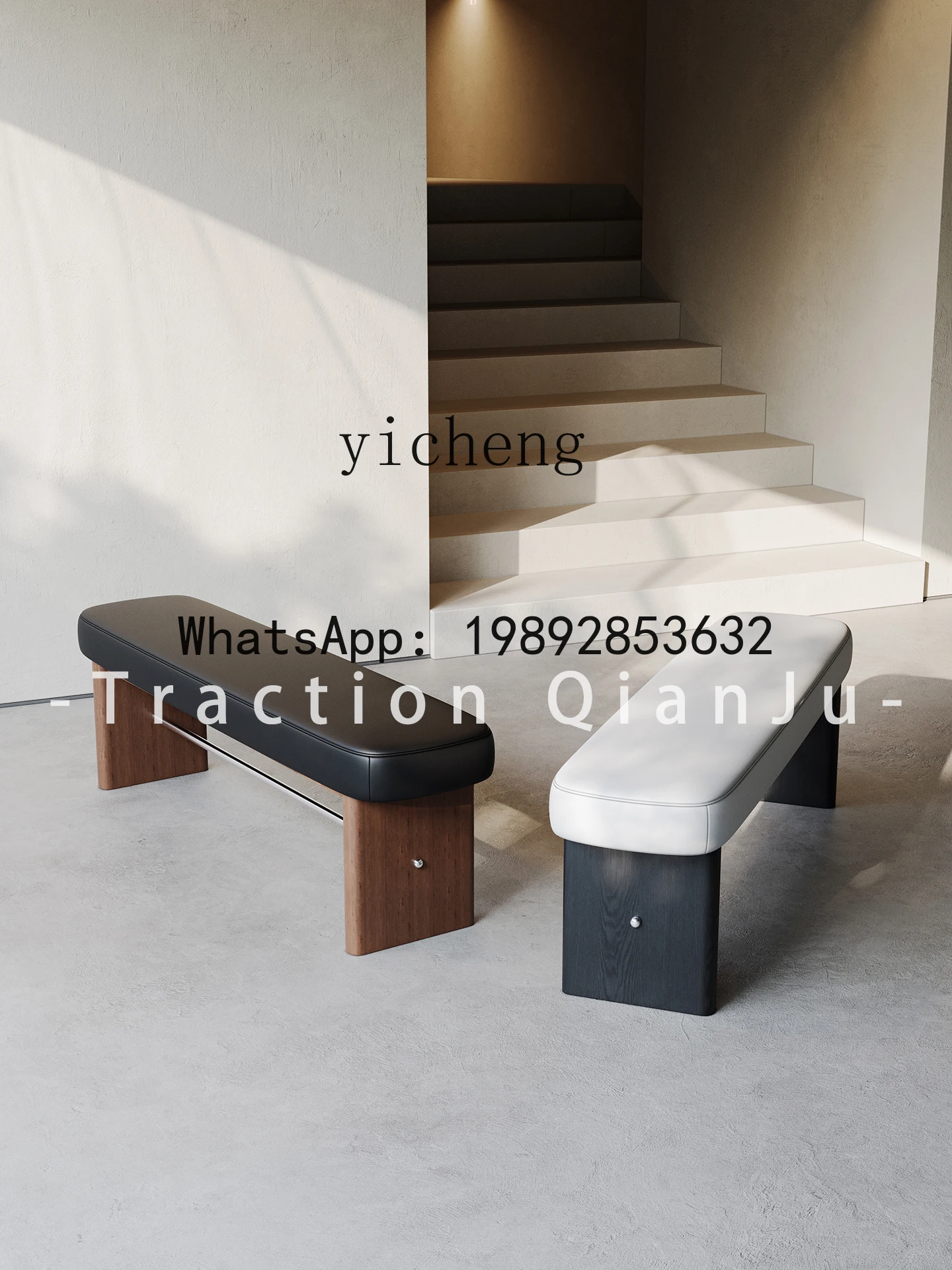 Solid Wood Long Bench for Bedroom Bedside Home Use Shoe Changing Cloakroom Rest Long Strip Bench