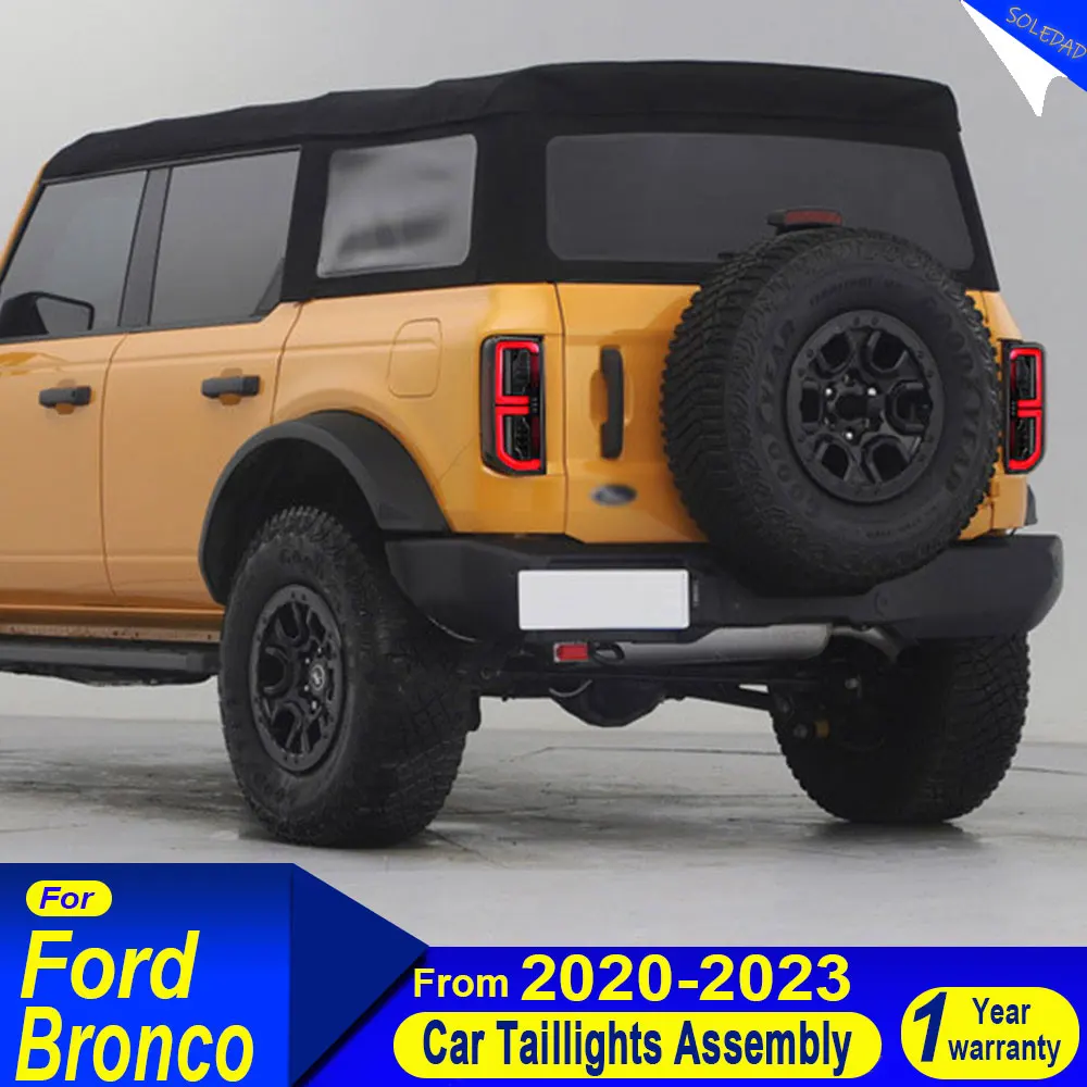 

A pair Car Tail Lights For Ford Bronco 2020 2021 2022 2023 2024 Tail light Assembly LED With Start UP Animation Plug and play