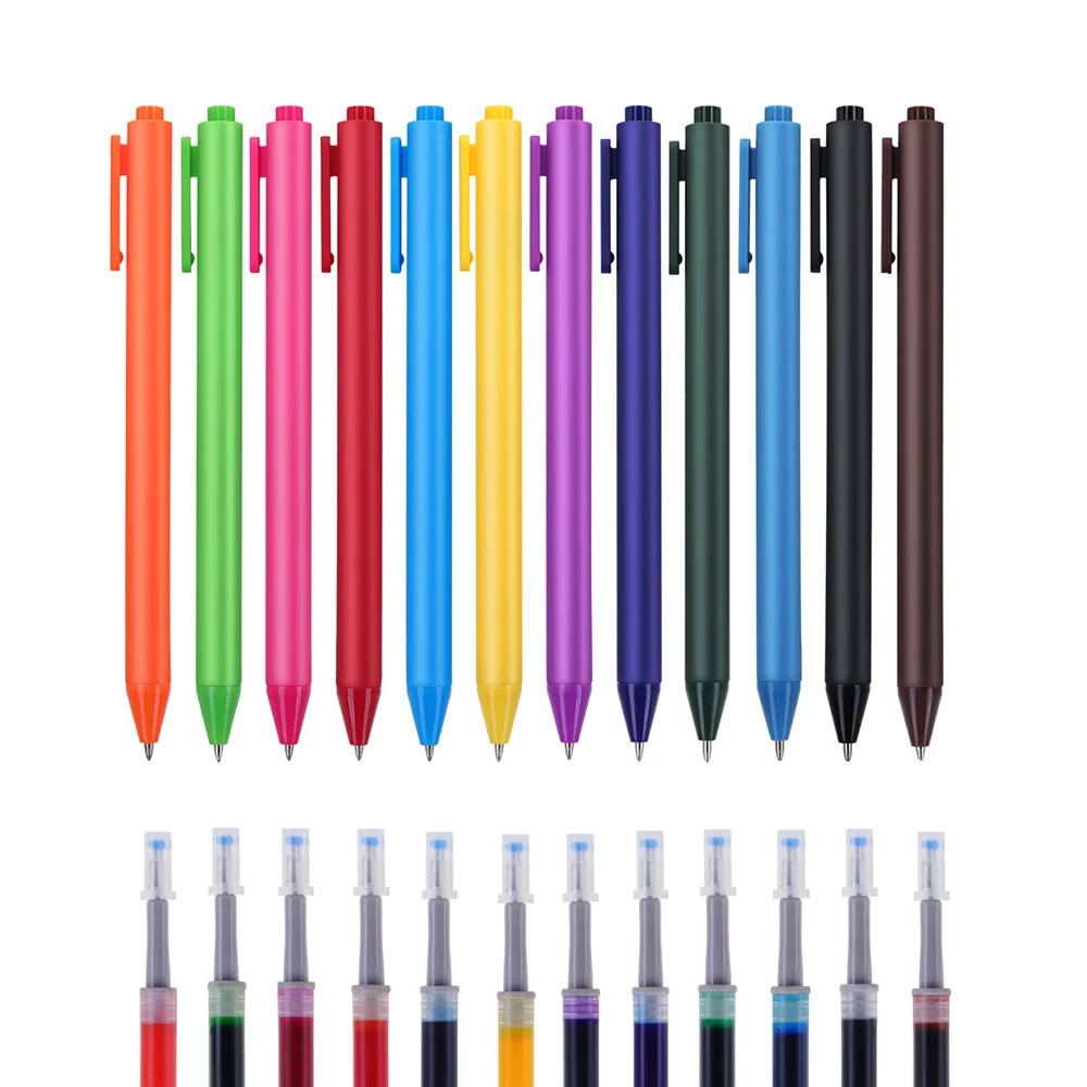 

0.5mm Multi Color Press Gel Pen Diary Hand Account Colored Pen Smooth Writing Kawaii School Office Writing Painting Stationery