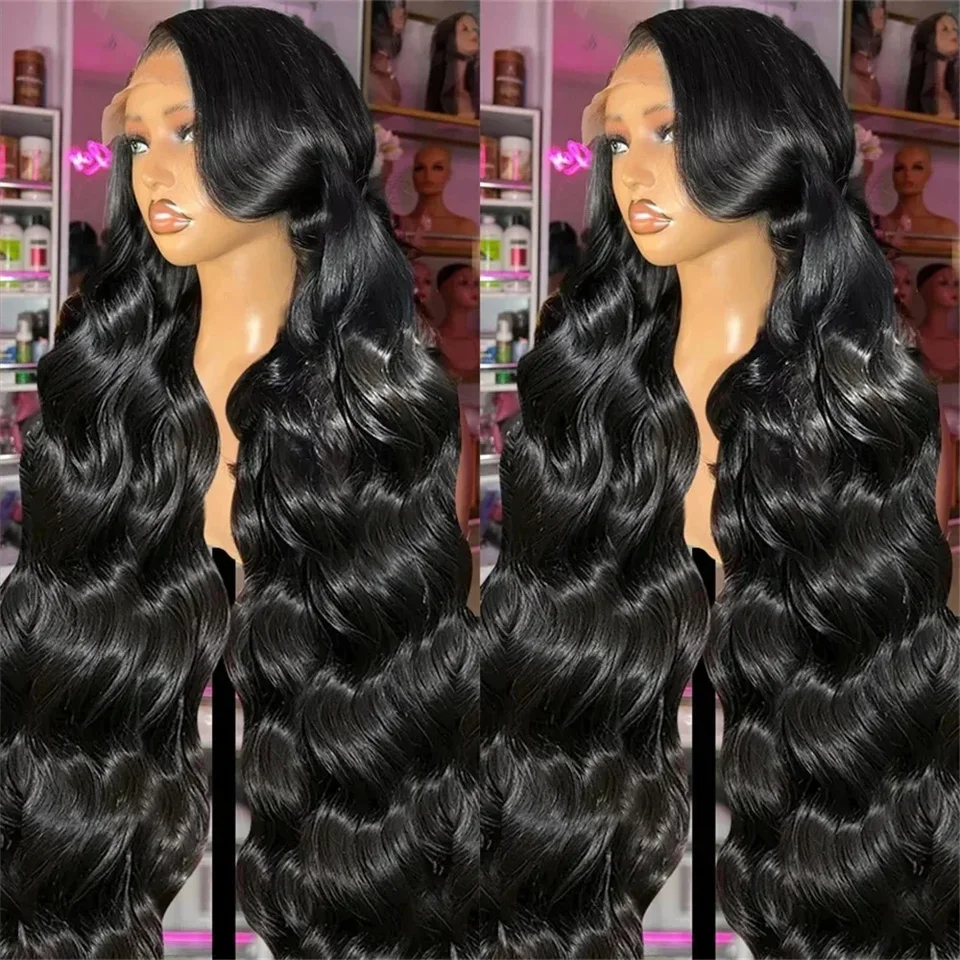 

40 Inch Body Wave Human Hair Wigs 13x6 HD Lace Frontal Wig 200 Density Preplucked Brazilian Hair 100% Natural Wet And Wavy Wig