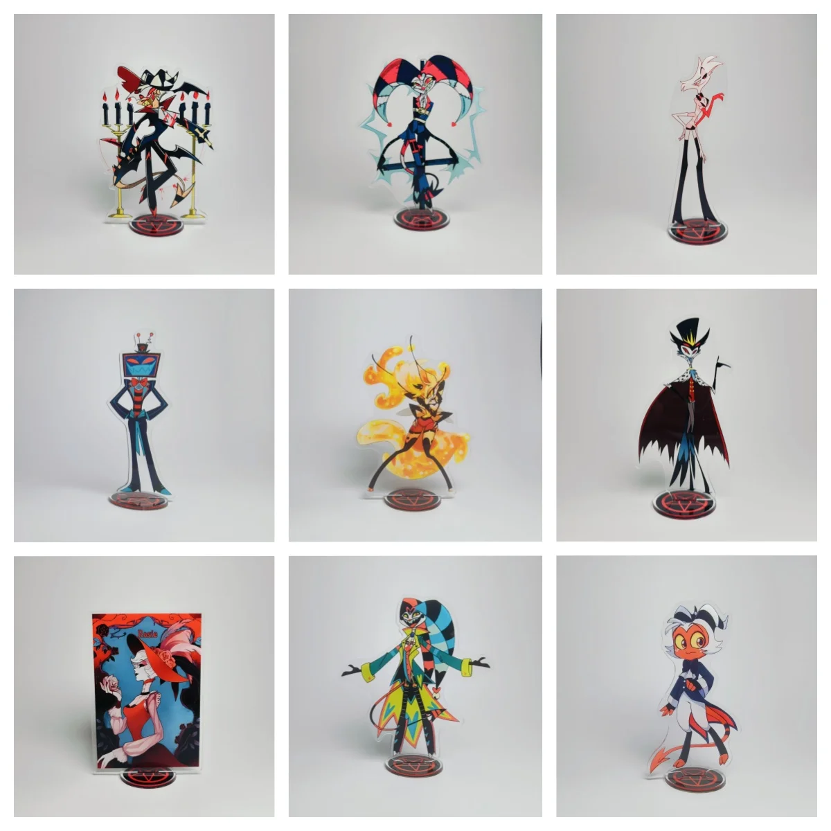 مجسم حامل أكريليك من Hazbin Hotel مقاس 15 سم - ديكور مكتب الرسوم المتحركة، هدية قابلة للجمع للجماهير