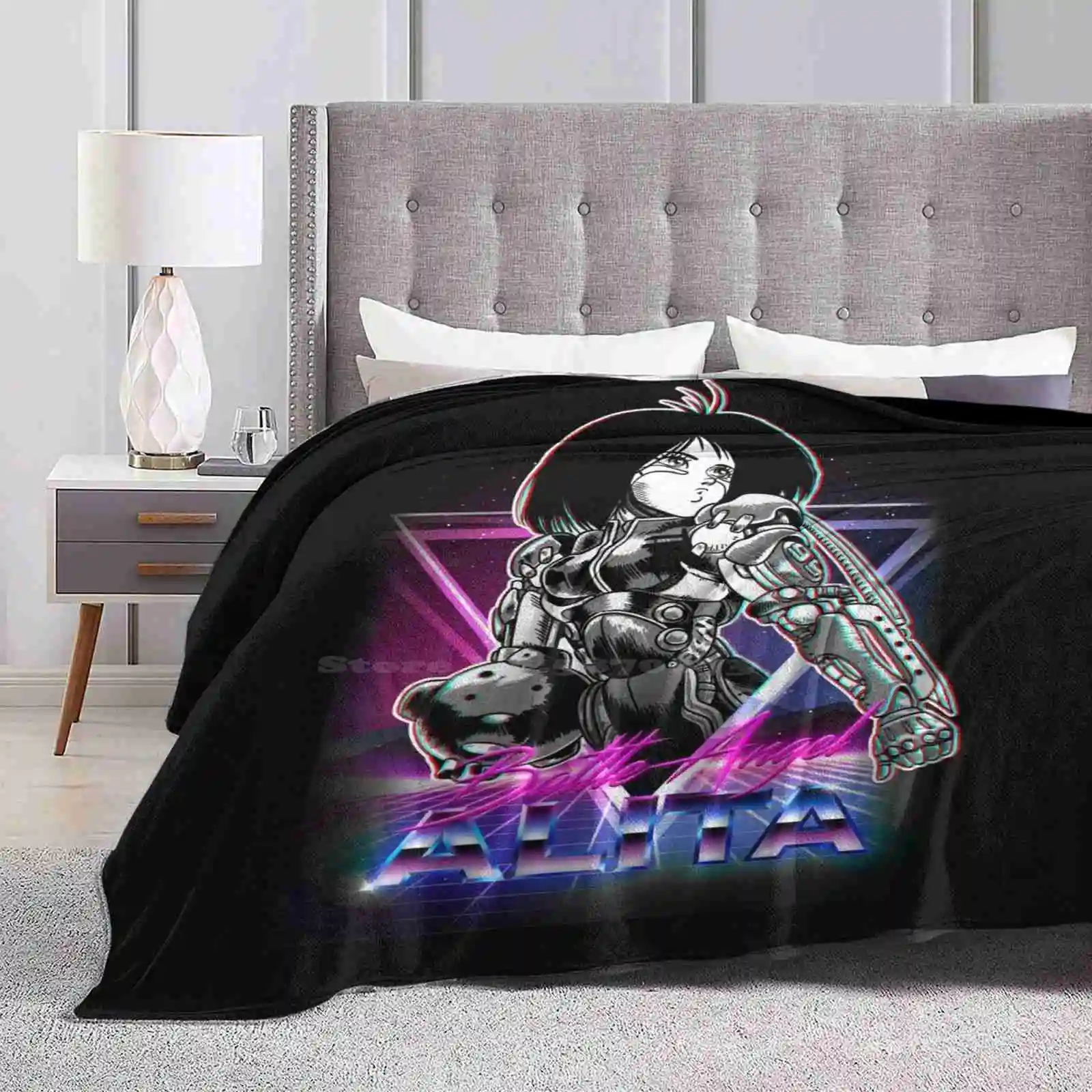 Motorball Battle Angel Latest Super Soft Warm Light Thin Blanket Manga Comic Movie 90S Nineties Classic Cyborg Alita Angel