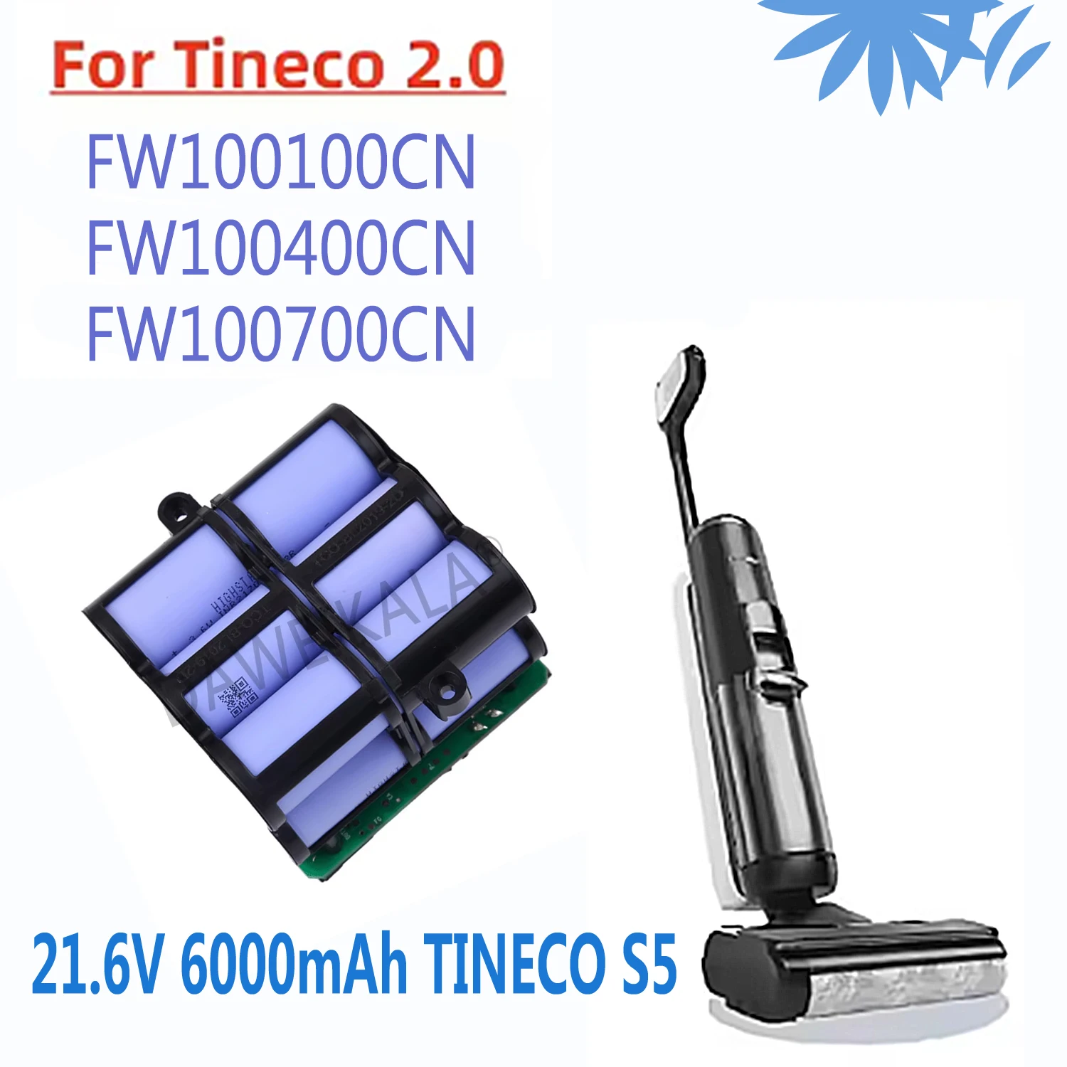 

New and original quality 21.6V Lithium ion battery pack For Tineco FW100400CN FW100700CN