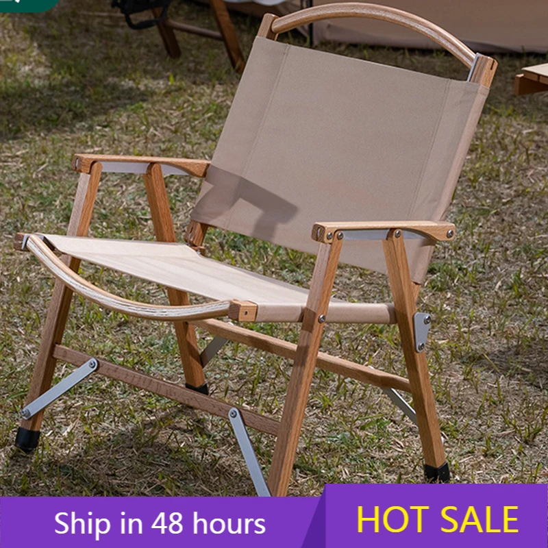 

POWER LEAP Custom Portable Solid Wood Folding Chair with Stainless Steel for Garden Beach Camping Park Use