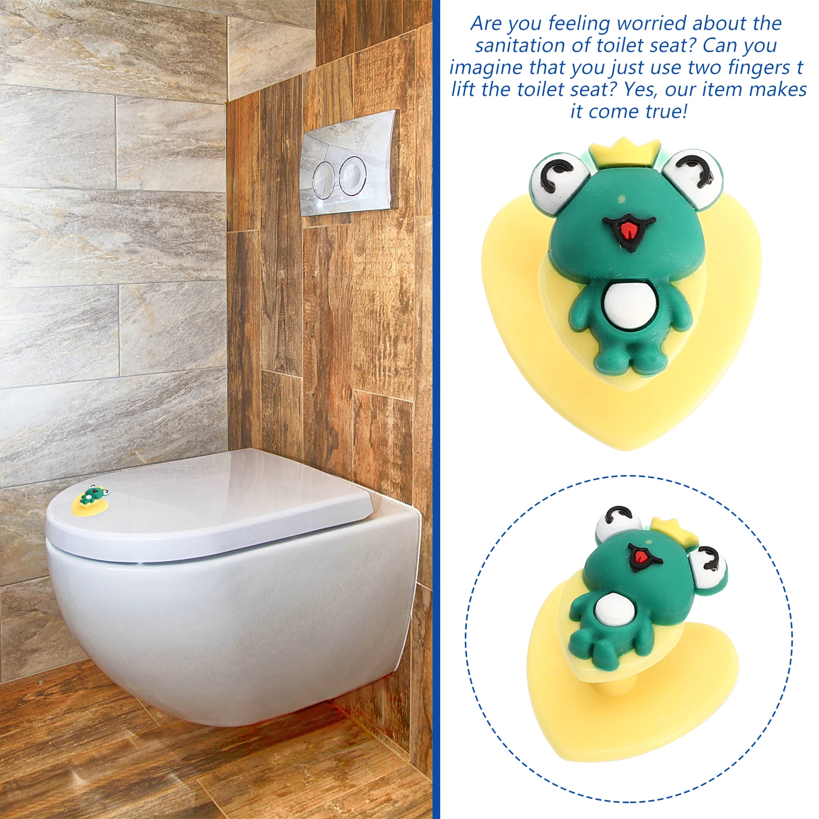 

5pcs Heart Shaped Toilet Lid Lifter Durable Wear Resistant Bathroom Accessories Self Adhesive niture Knob Multifunctional