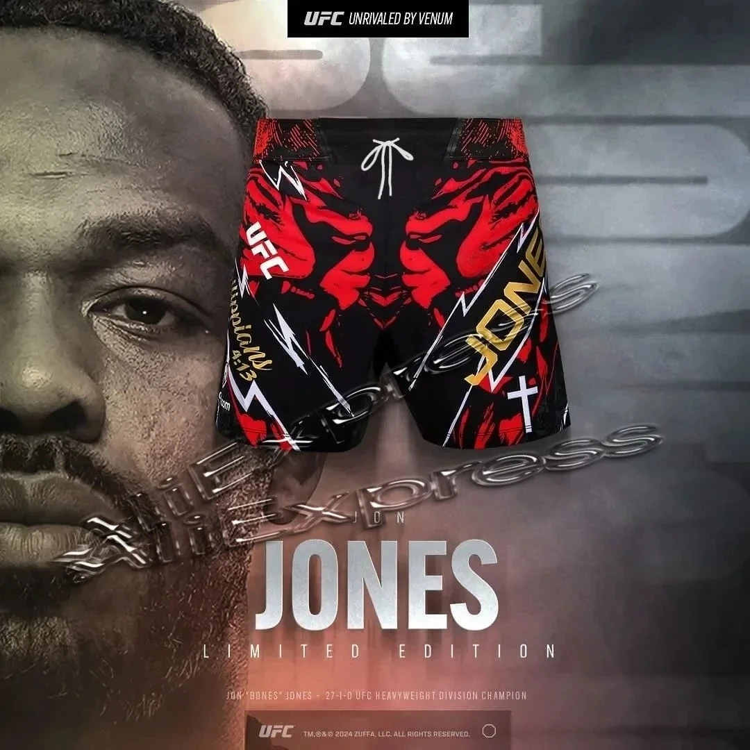 2025 شورت رياضي للياقة البدنية UFC سريع الجفاف للرجال يسمح بمرور الهواء ومريح وممتص للعرق شورت قتال الملاكمة