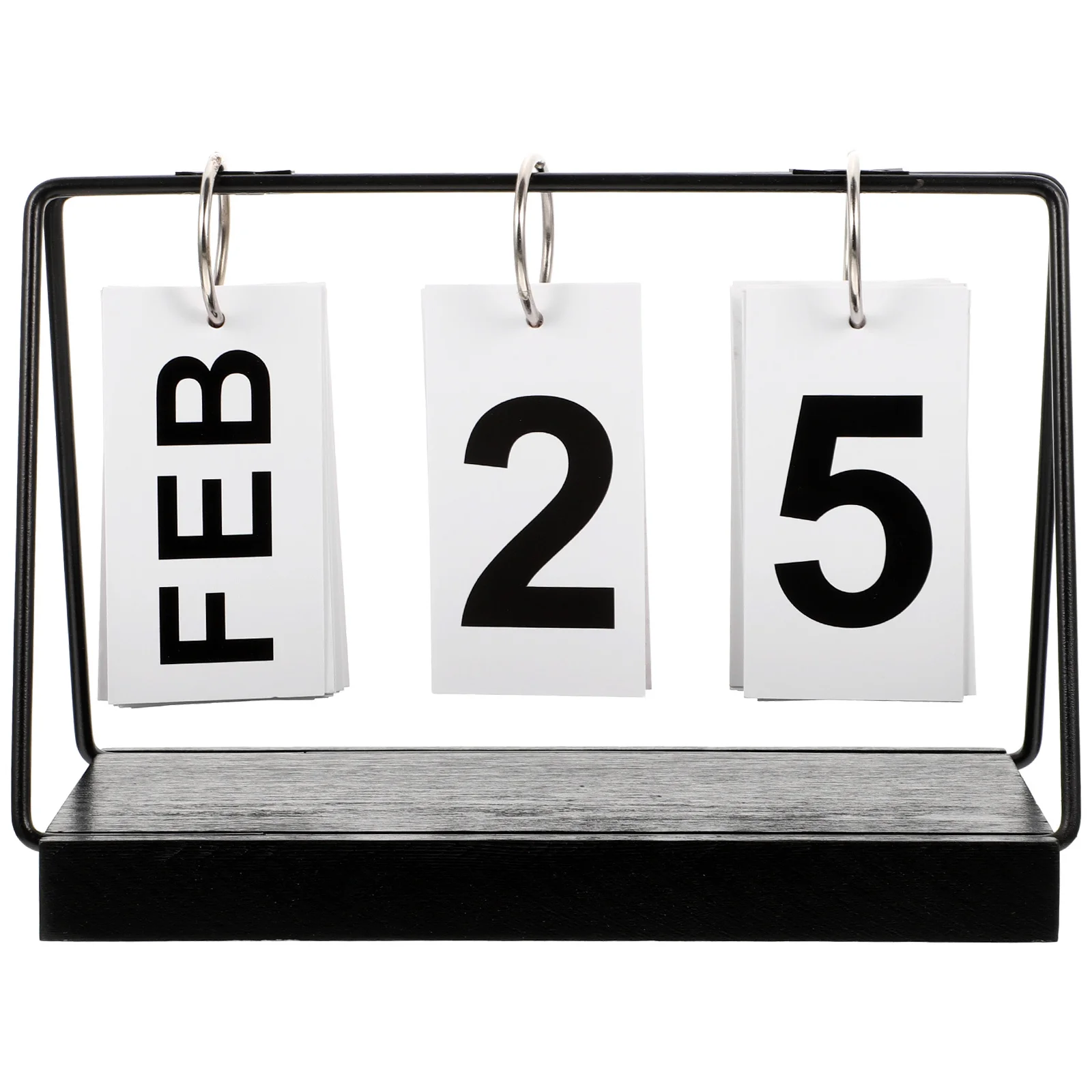 

Wooden Block Calendar Stylish Desktop Decor Functional Day Display for Office Home School Teacher Desk Perpetual Countdown