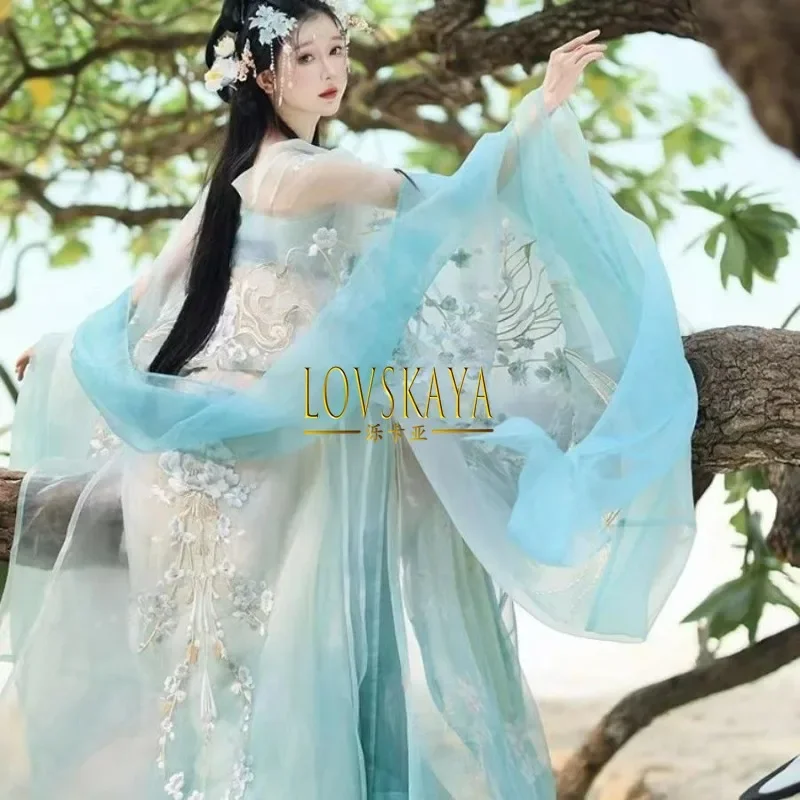 

Женское традиционное китайское платье Hanfu с вышивкой, Женский костюм для косплея династии ханьфу песни для женщин