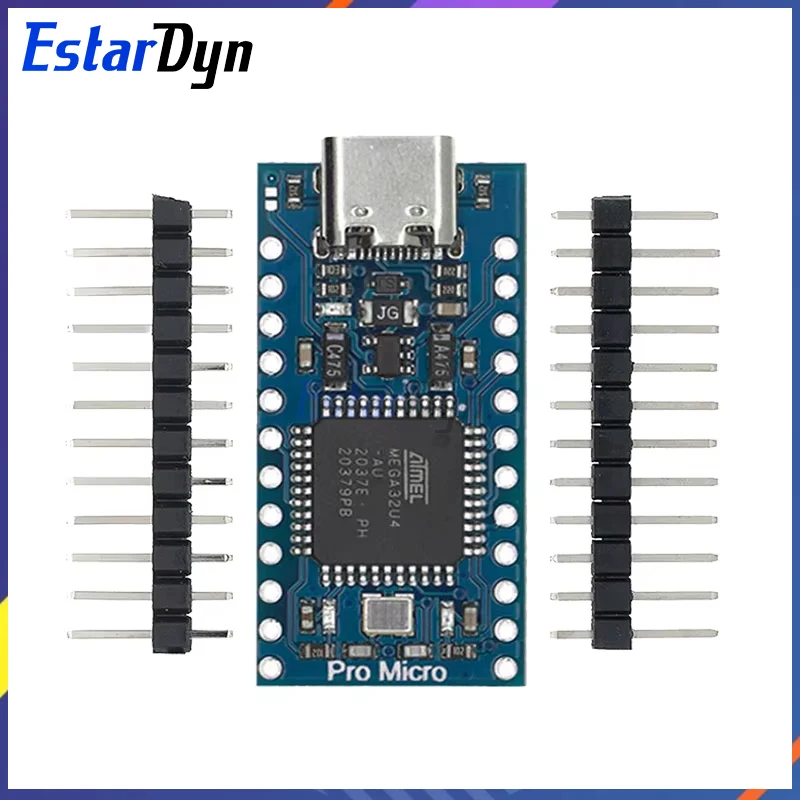 Estardyn MICRO/TYPE-C USB ATMEGA32U4 Module 5V 16MHz Board For Arduino ATMEGA32U4-AU/MU Controller Pro-Micro Replace for arduino