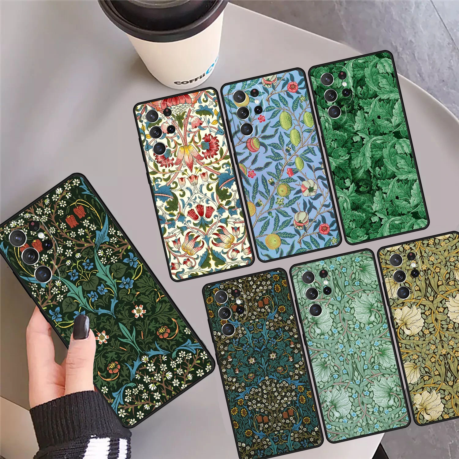 William Morris Phone Case Cover For Samsung Galaxy S24 S25 Ultra S23 S22 Plus S21fe Lite S20 Note 10 20 Pro