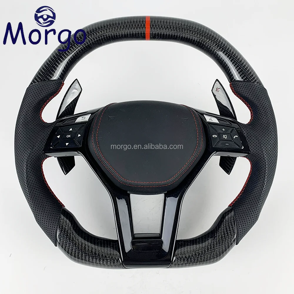 

For Mercedes Benz AMG Cls W218 W257 CLA C118 a B E Class W177 W247 W213 Professional Customization Stripe Leather Steering Wheel