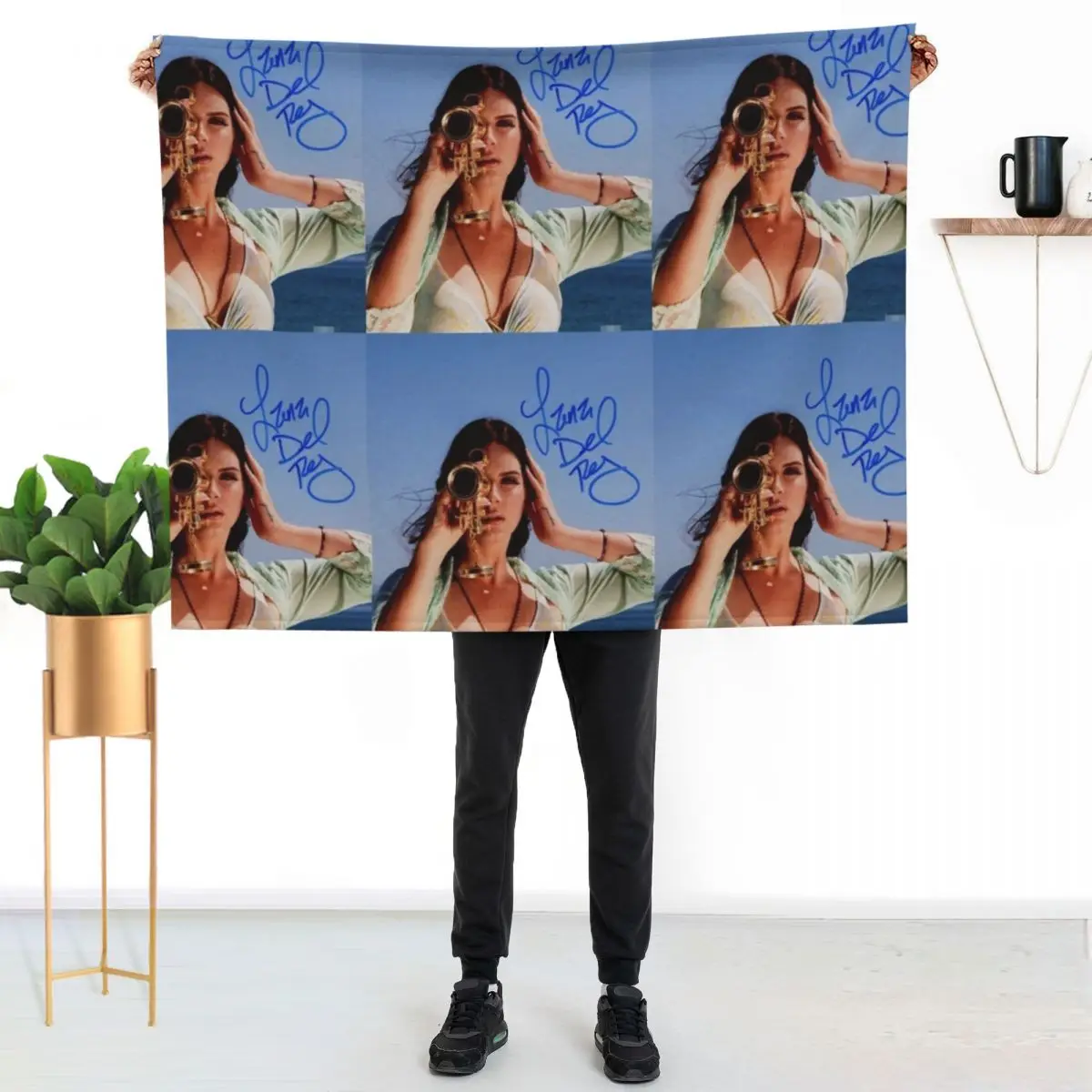 lana del ray autograph Throw Blanket Luxury St Decorative Sofa halloween Loose Decoratives Luxury Blankets
