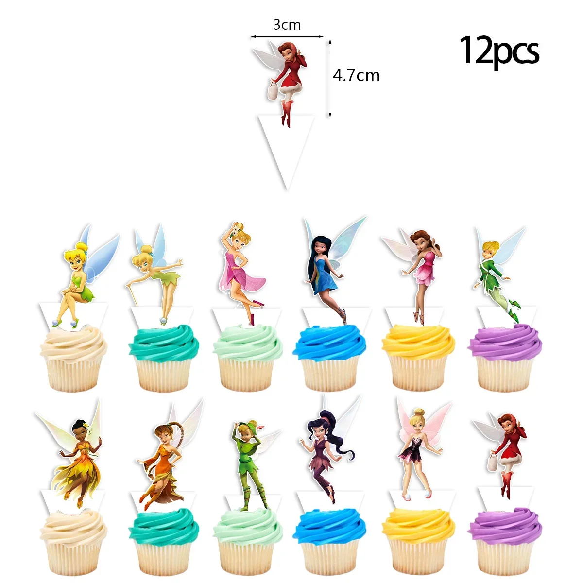 Cartoon Little Fairy Tinker Bell Princess Theme Birthday Party Supplies Balloons Baby Shower Custom Background For Girl Gifts