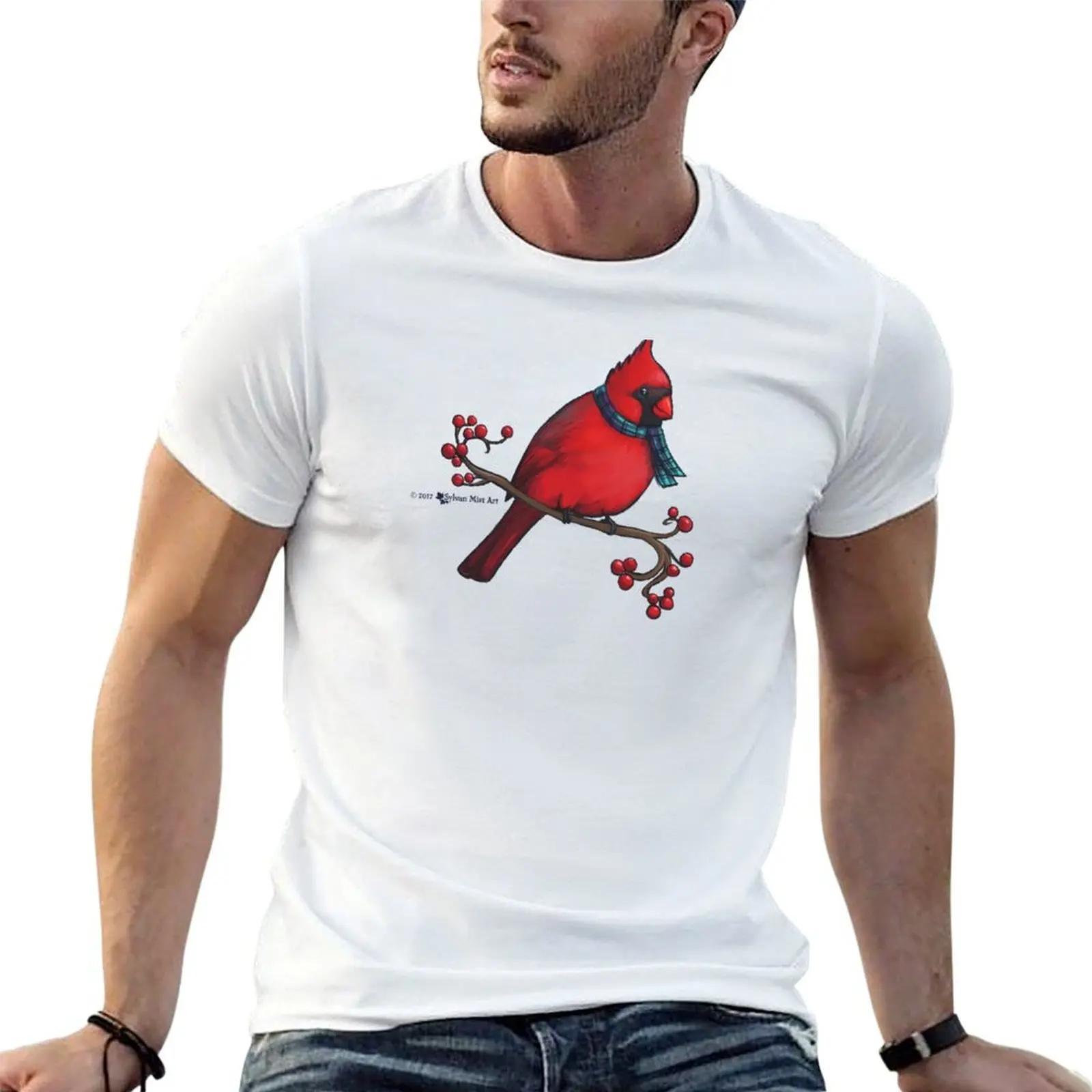 

Winter Cardinal T-Shirt man t shirts graphic t shirt personalised t shirt man luxury T-shirt
