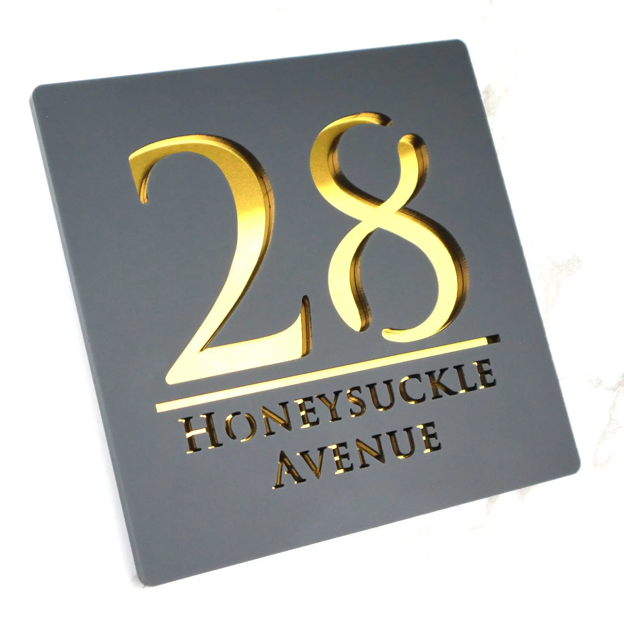 Gepersonaliseerde aangepaste acryl moderne huisnummers teken deur adres straat 3D brief nummer plaques buiten naam Home Decor plaat