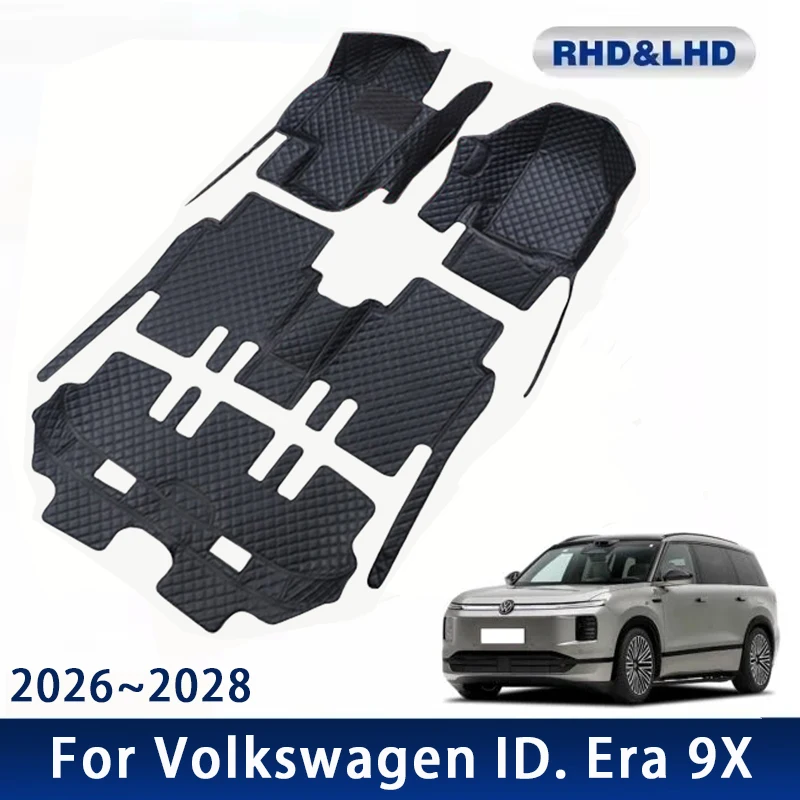Car Floor Mats For VW Volkswagen ID. Era 9X 2026 2027 2028 Waterproof Dirt-resistant Auto Foot Pads Carpet Interior Accessories