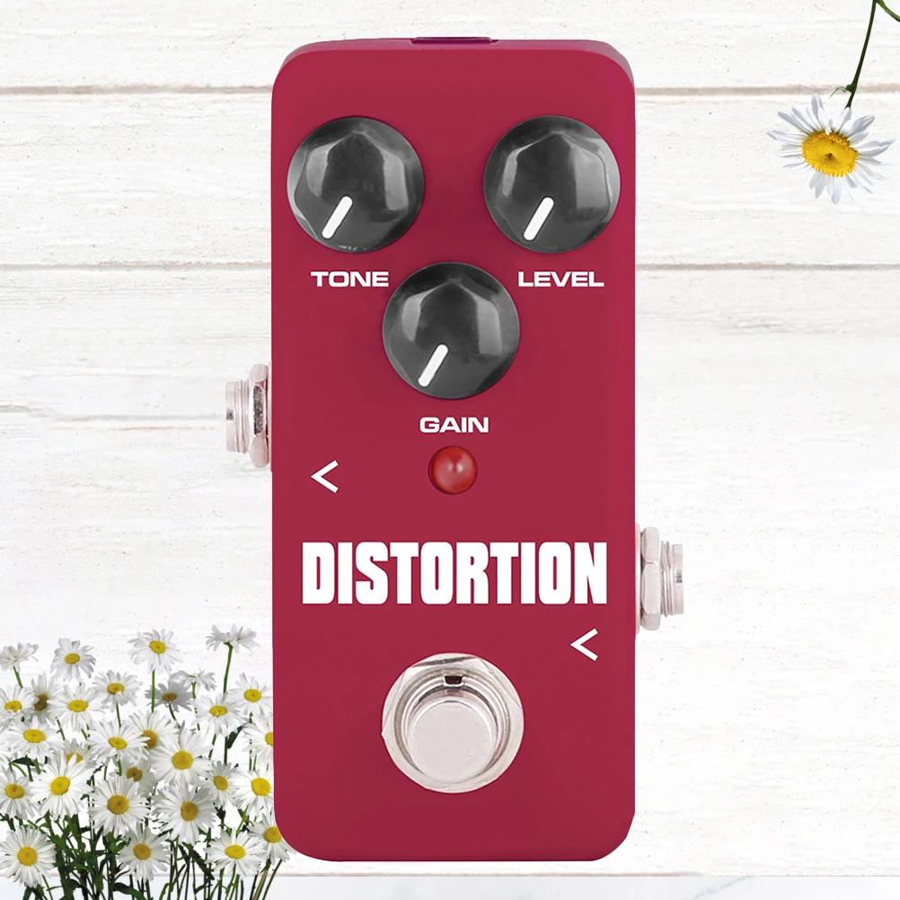 

Guitar Distortion Effect Pedal Effects Stompbox Monoblock Pedals Red True Bypass