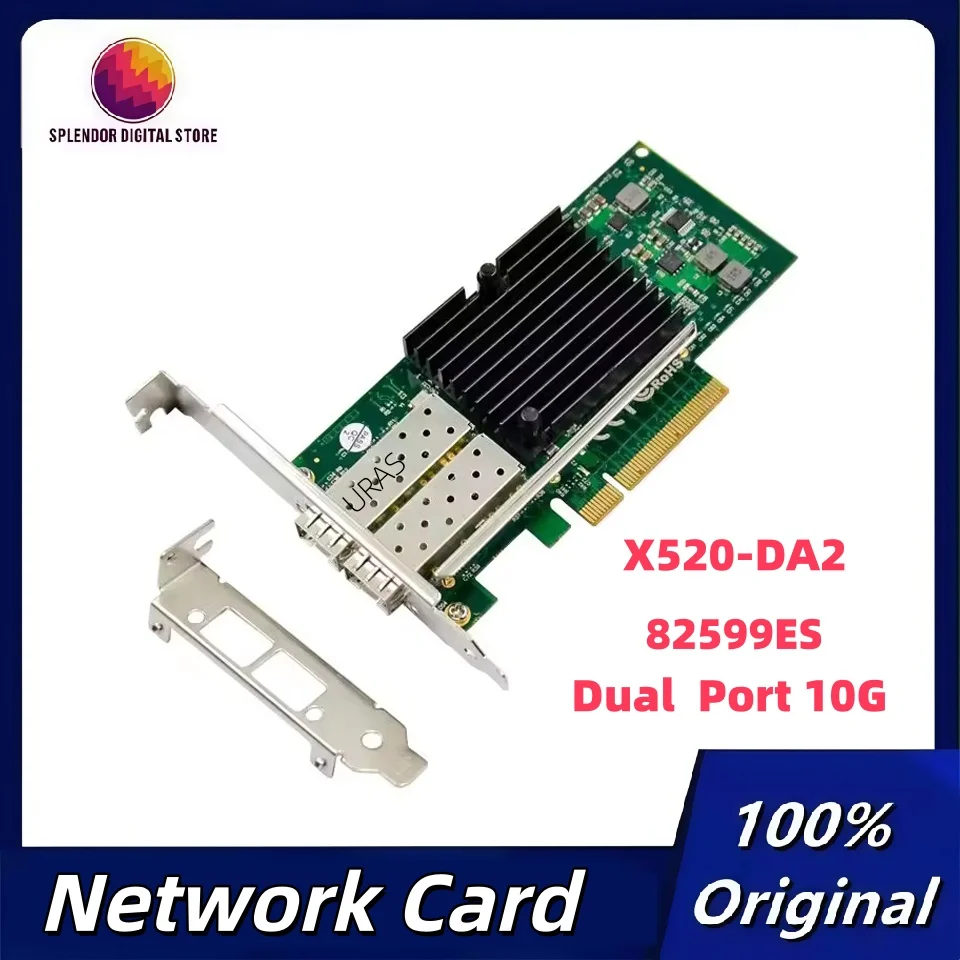 

Оригинальная сетевая карта 10 ГБ X520-DA2 (E10G42BTDA) 82599 SP310 Сетевая карта SFP + AOC 5M Сервер