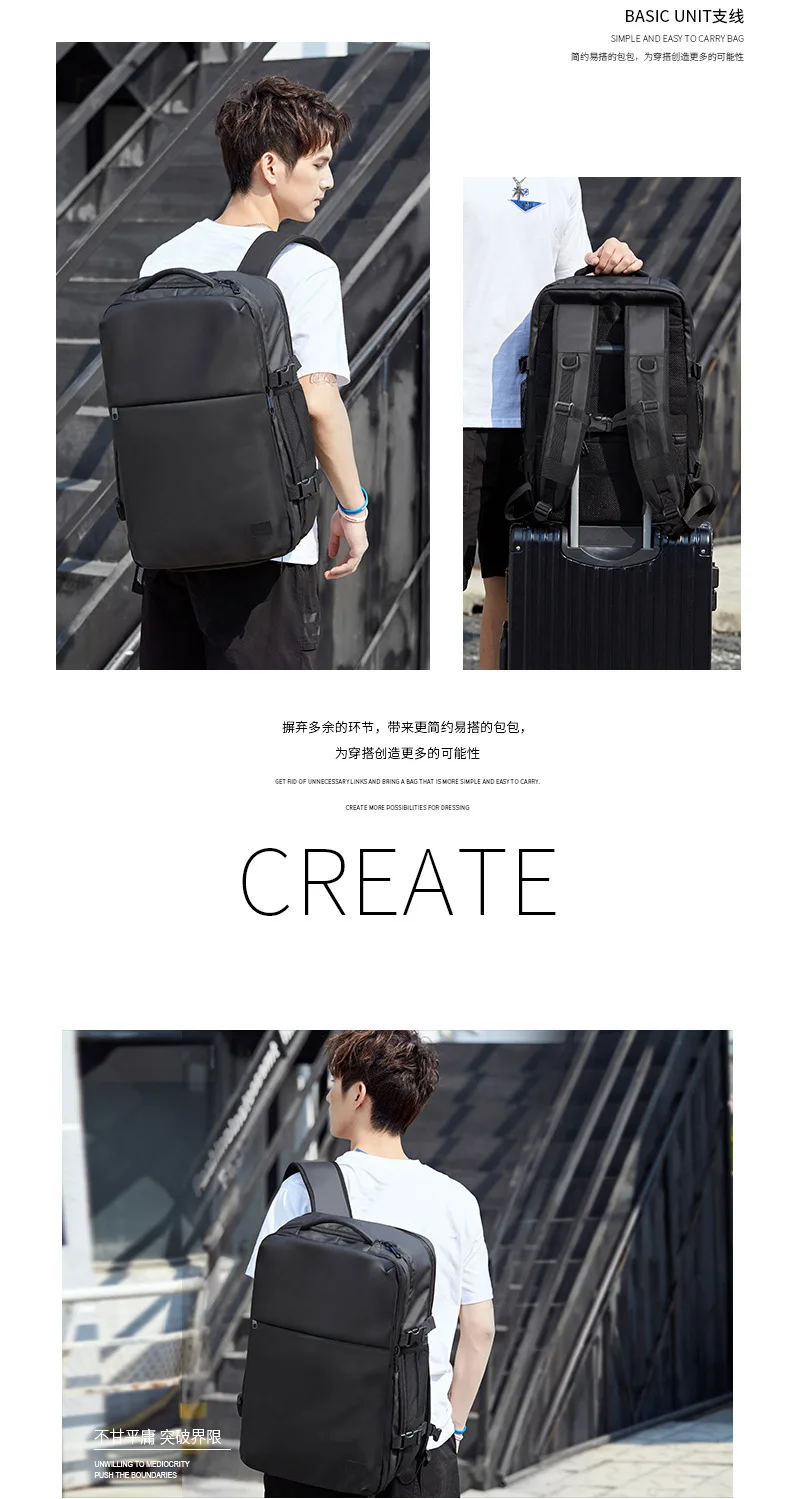 Business-Reiserucksack für Herren, 17-Zoll-Laptop-Rucksäcke, große Kapazität, Herrenrucksack, wasserdicht, lässig, Outdoor-Reisetaschen, Rucksack – Detail 14