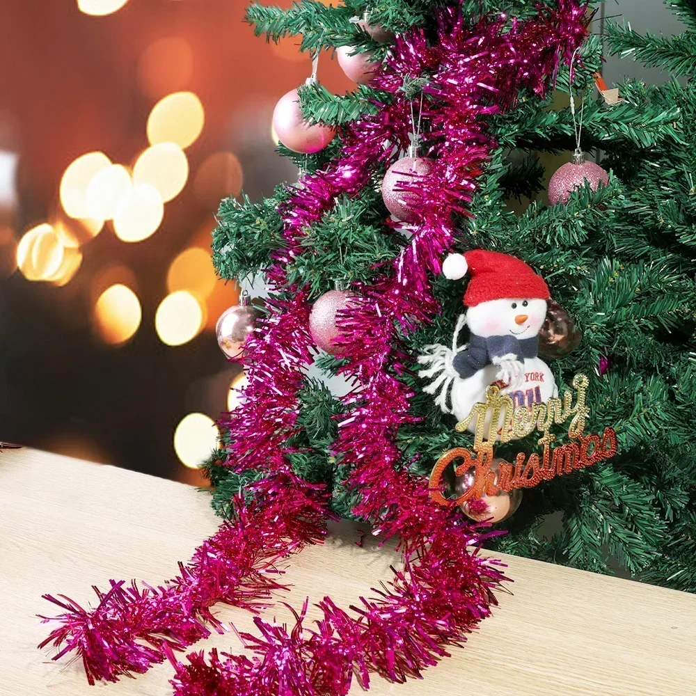 1.5-30 متر عيد الميلاد الشريط جارلاند قصب احباط بهرج بريق معدني شجرة عيد الميلاد التفاف أشرطة الحلي DIY بها بنفسك السنة الجديدة ديكور الحفلات #6