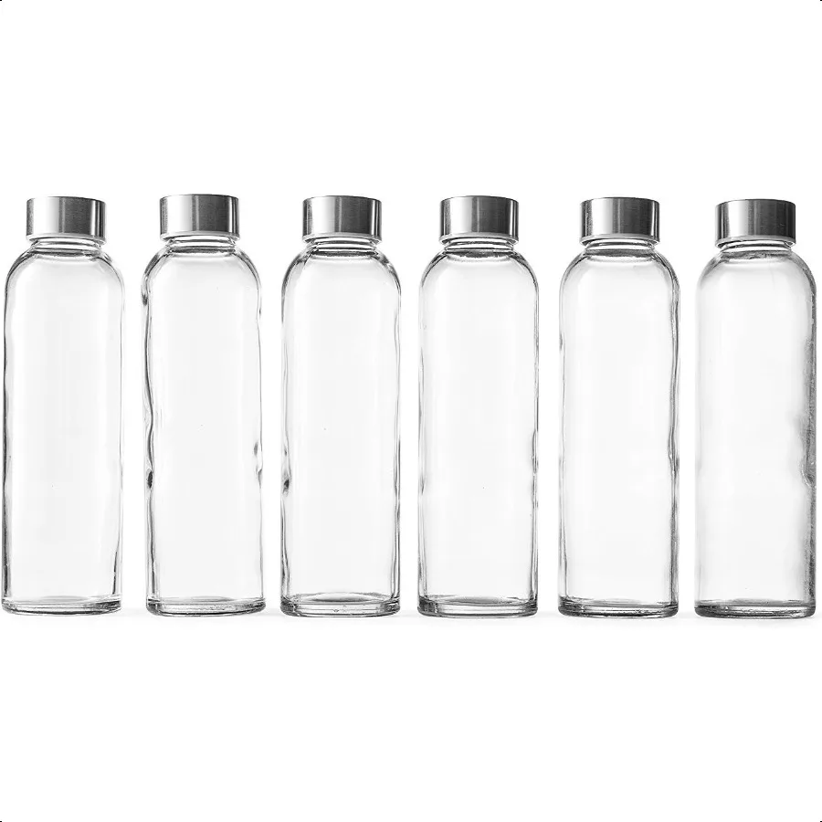 

glass bottles with lids 18oz glass water bottles reusable juice jar with lids for storing juices reusable water bottle durable